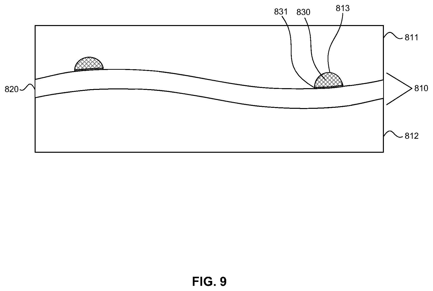 Patent US12472726 Figure 9 – Laminating thin strengthened glass to curved molded plastic surface for decorative and display cover application