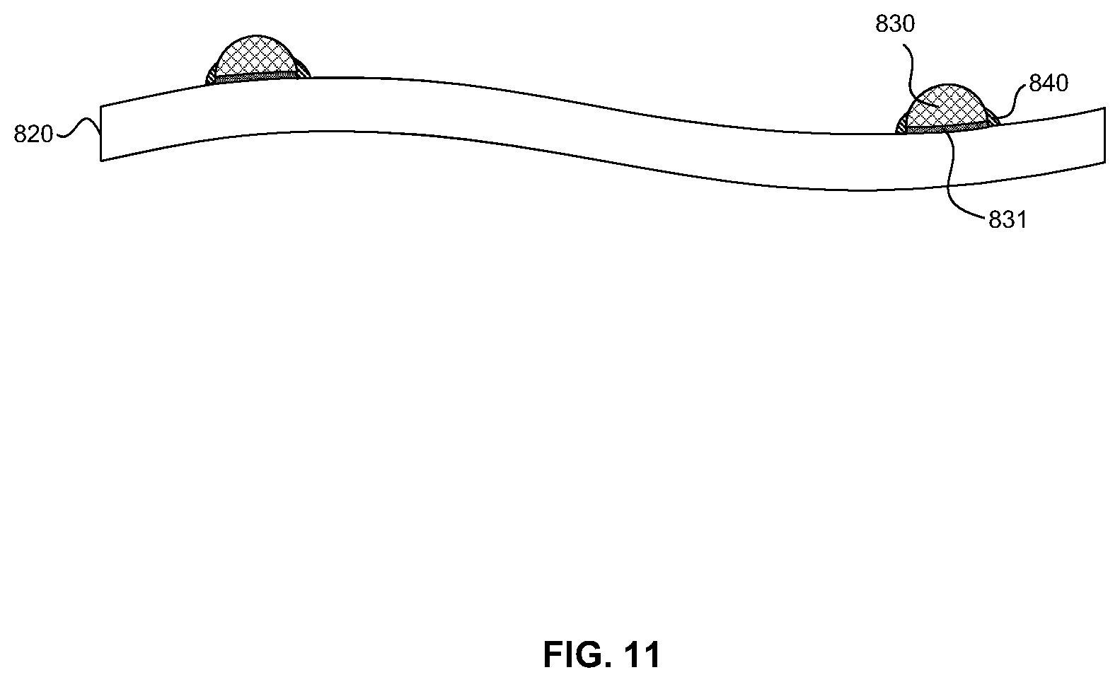 Patent US12472726 Figure 11 – Laminating thin strengthened glass to curved molded plastic surface for decorative and display cover application