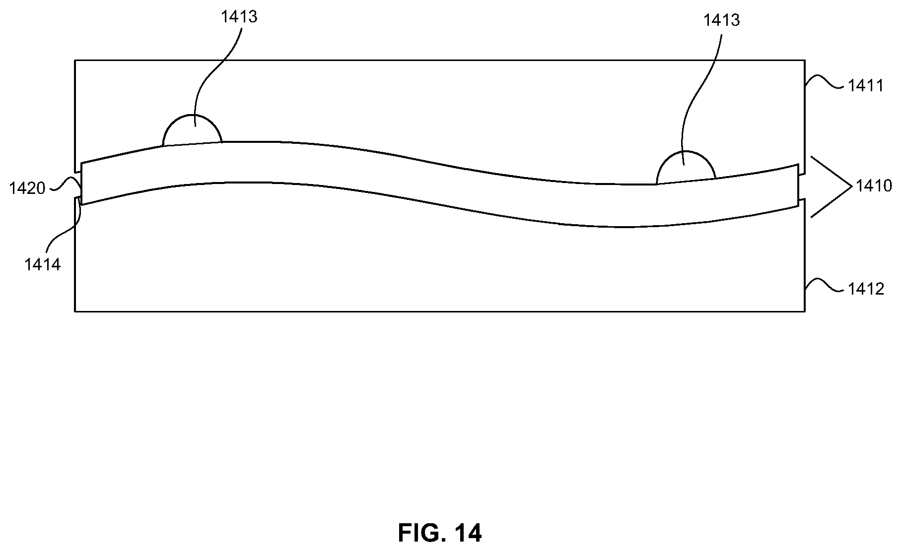 Patent US12472726 Figure 14 – Laminating thin strengthened glass to curved molded plastic surface for decorative and display cover application