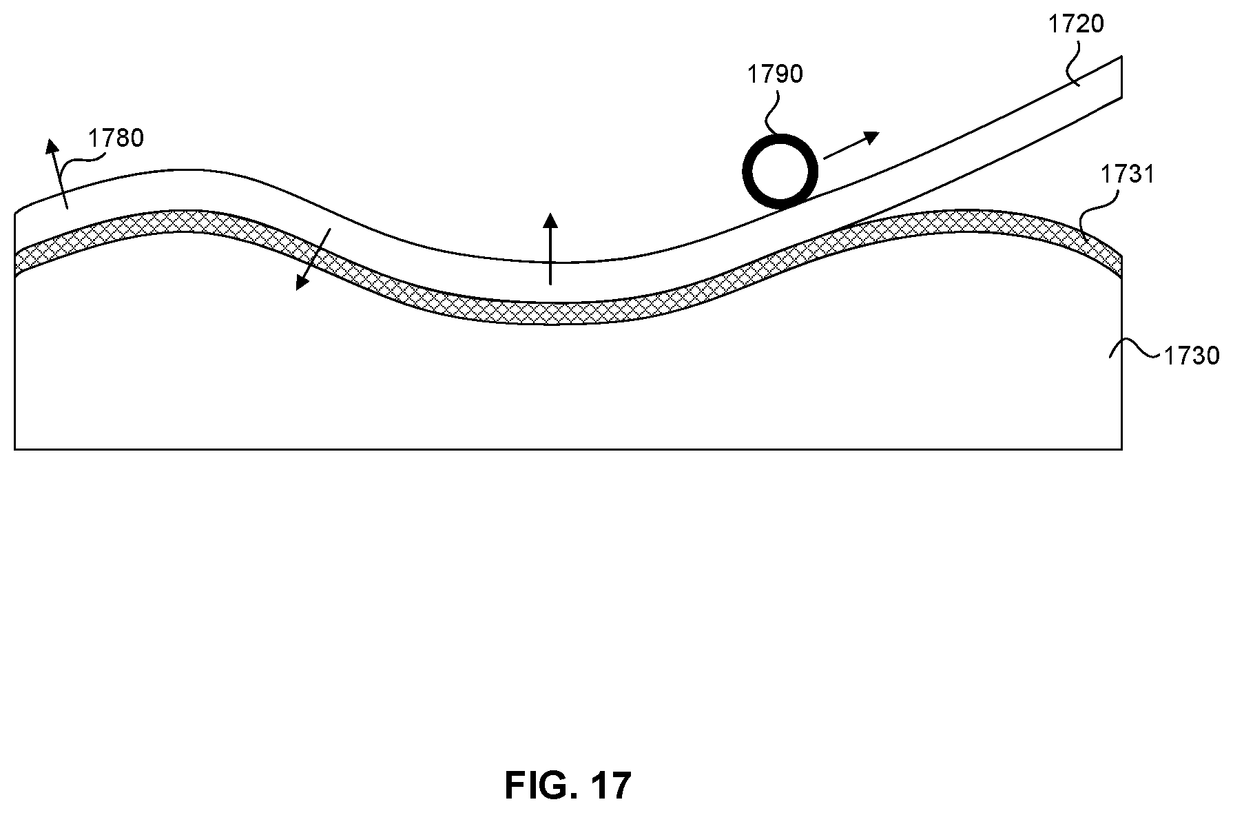 Patent US12472726 Figure 17 – Laminating thin strengthened glass to curved molded plastic surface for decorative and display cover application