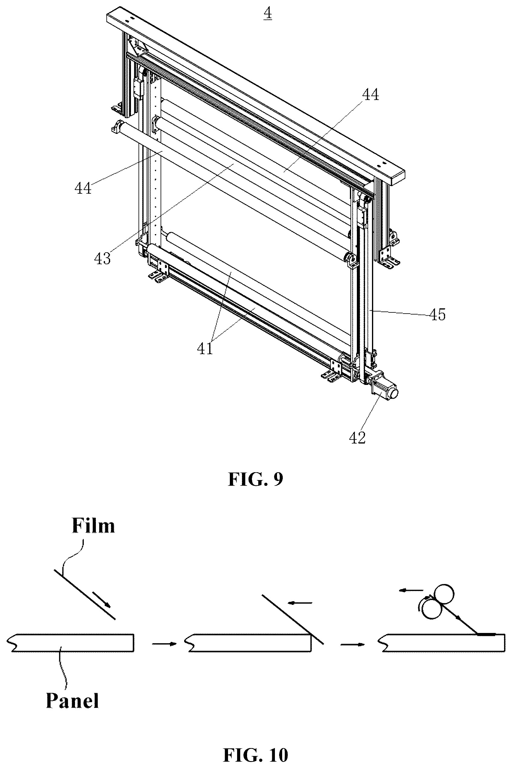 Patent US12472737 Figure 8 – Film laying apparatus and laying method
