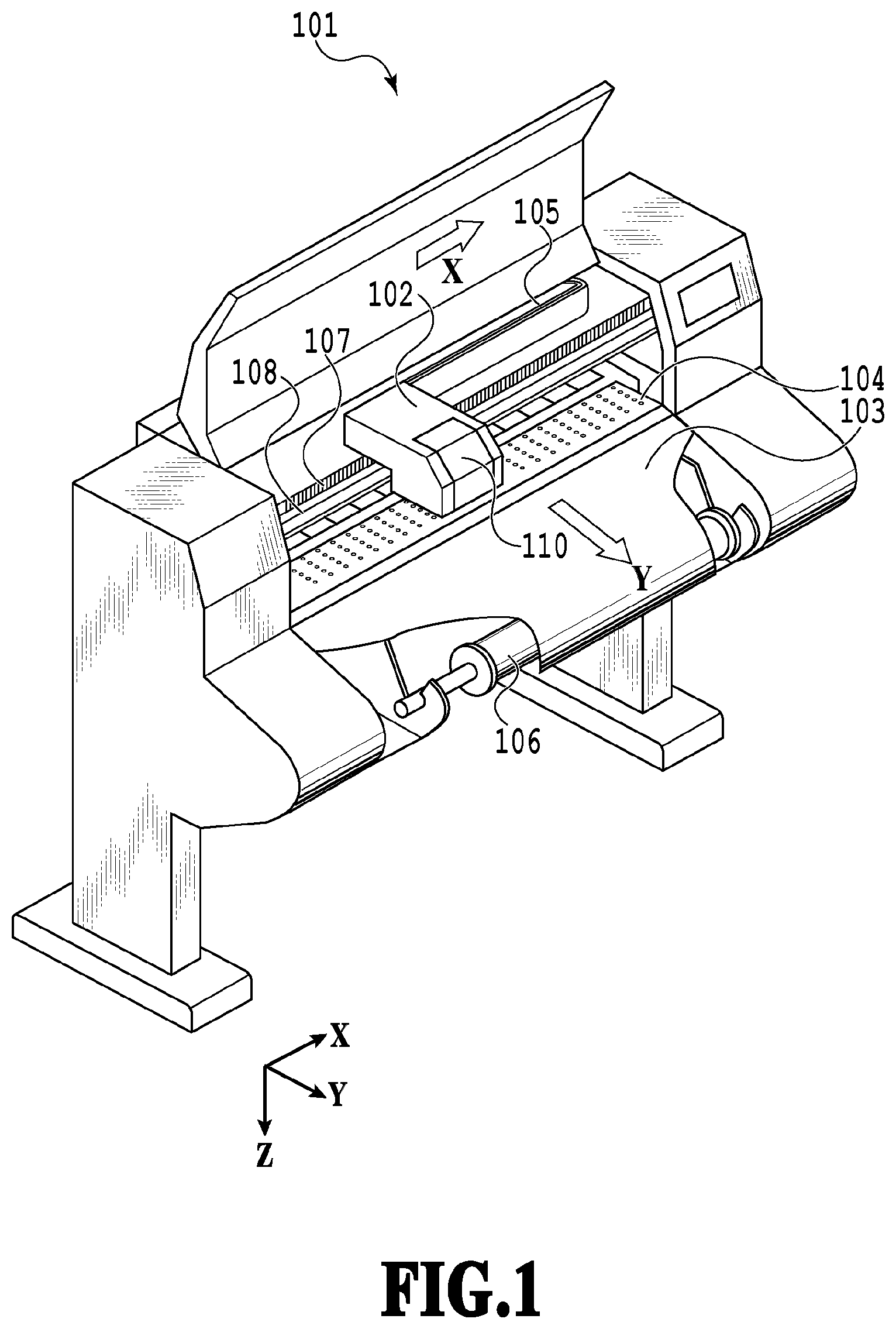 Patent US12472744 Figure 1 – Printing apparatus and a method of controlling a printing apparatus including a control unit controlling a cleaning operation of a wiping unit wiping an ejection port surface