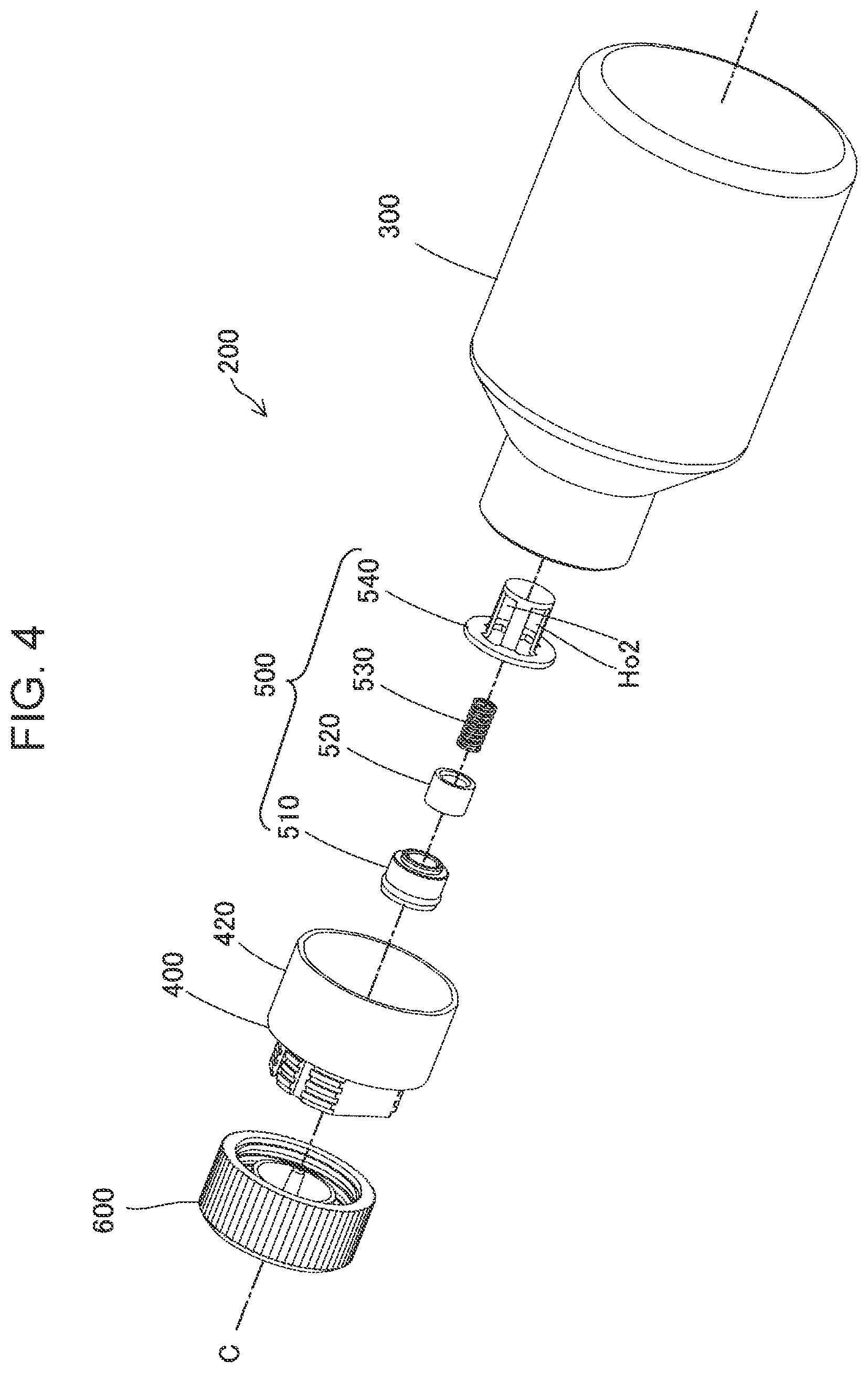 Patent US12472748 Figure 4 – Ink replenishment container and printer