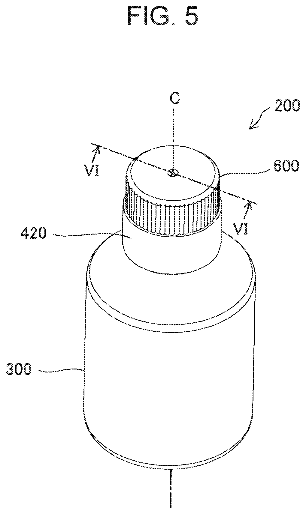 Patent US12472748 Figure 5 – Ink replenishment container and printer