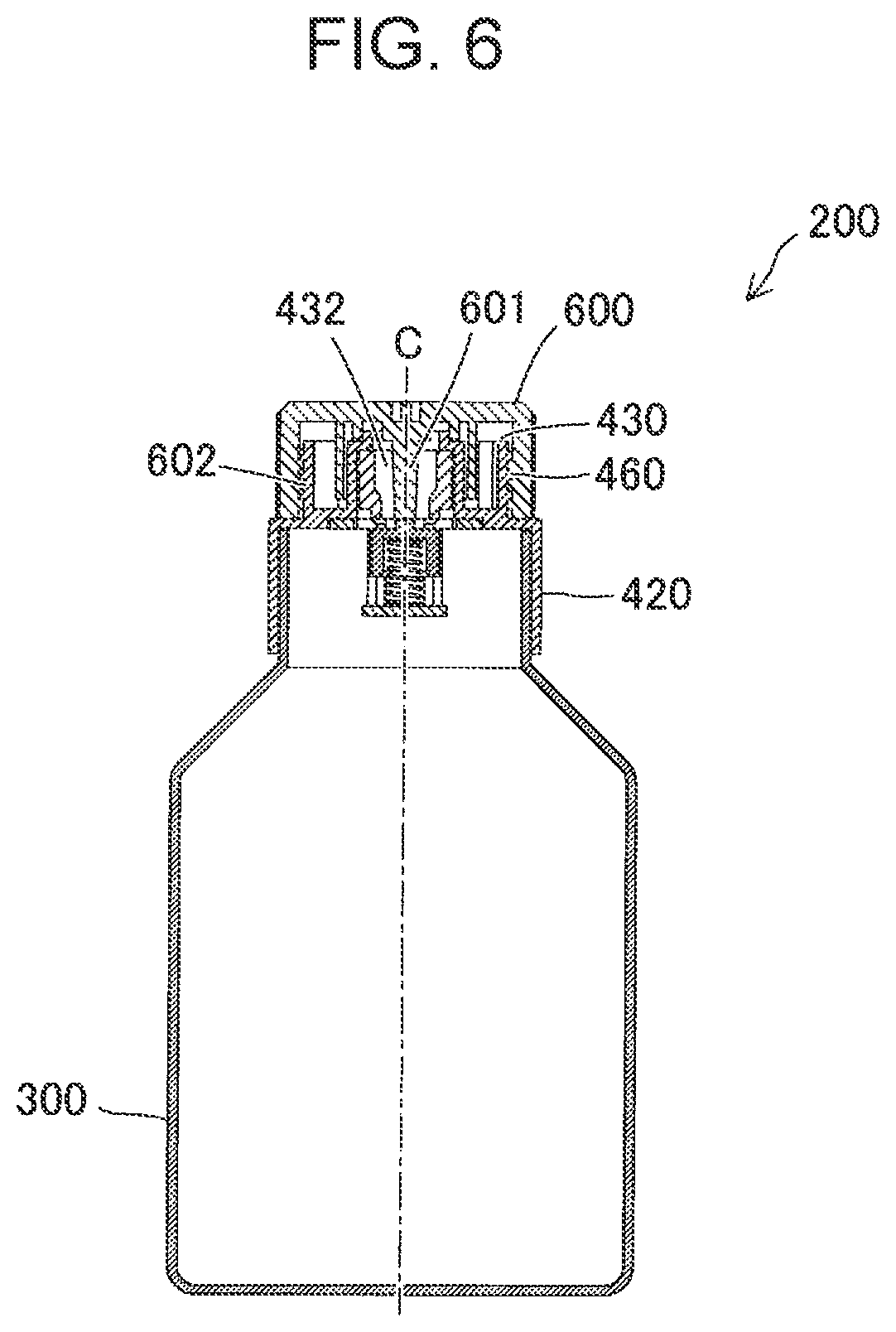 Patent US12472748 Figure 6 – Ink replenishment container and printer