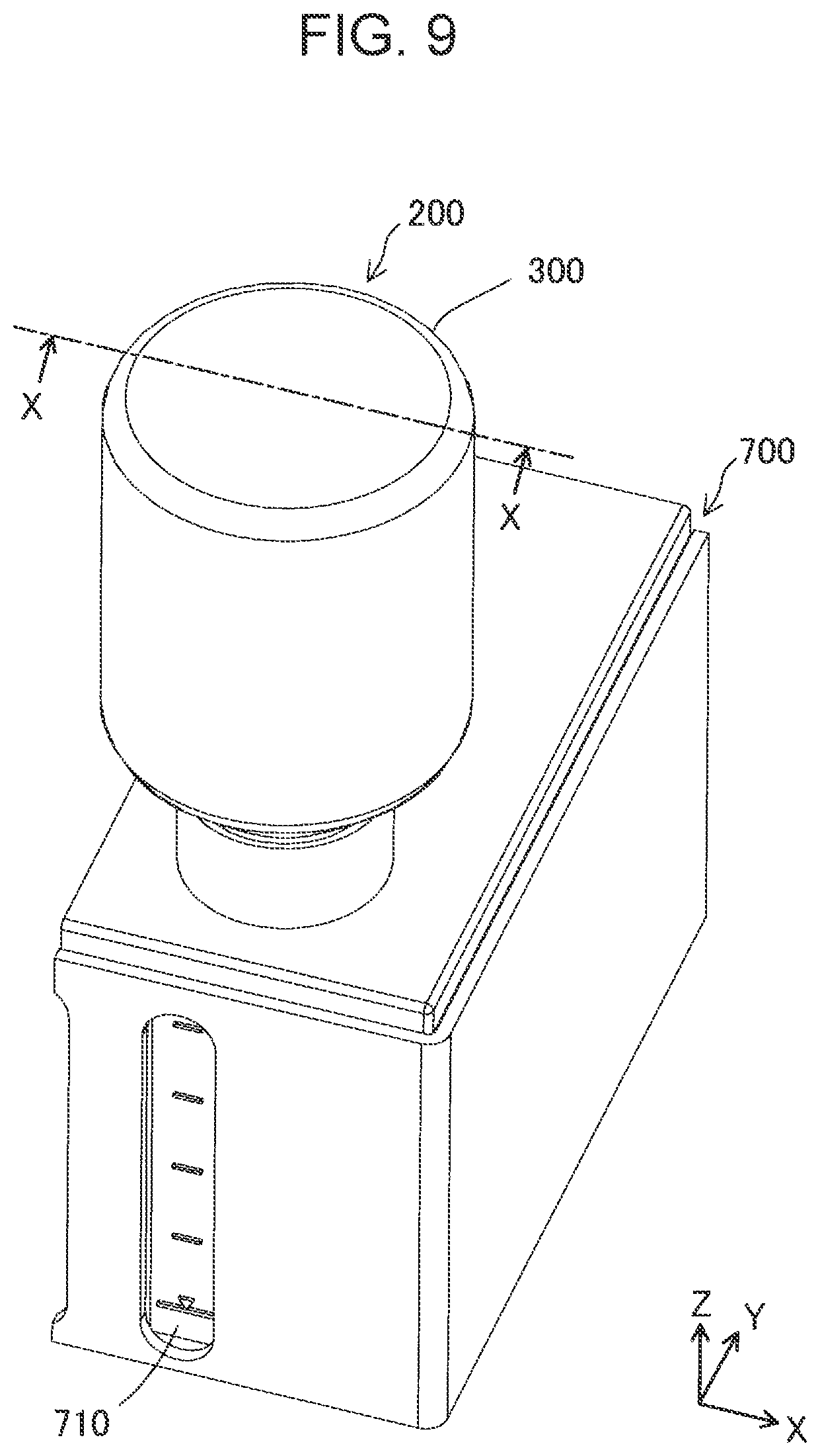 Patent US12472748 Figure 8 – Ink replenishment container and printer