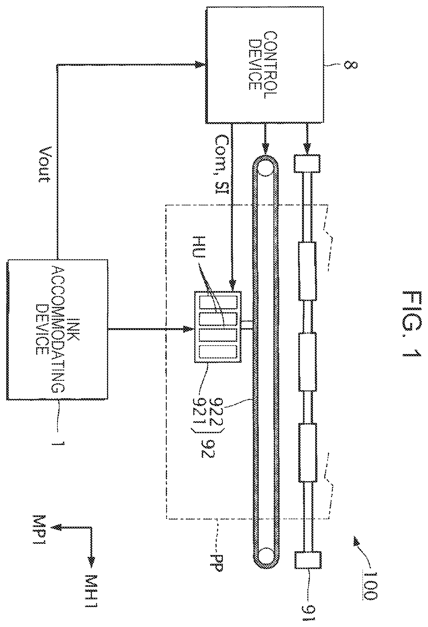 Patent US12472750 Figure 1 – Liquid discharging apparatus and liquid accommodating device