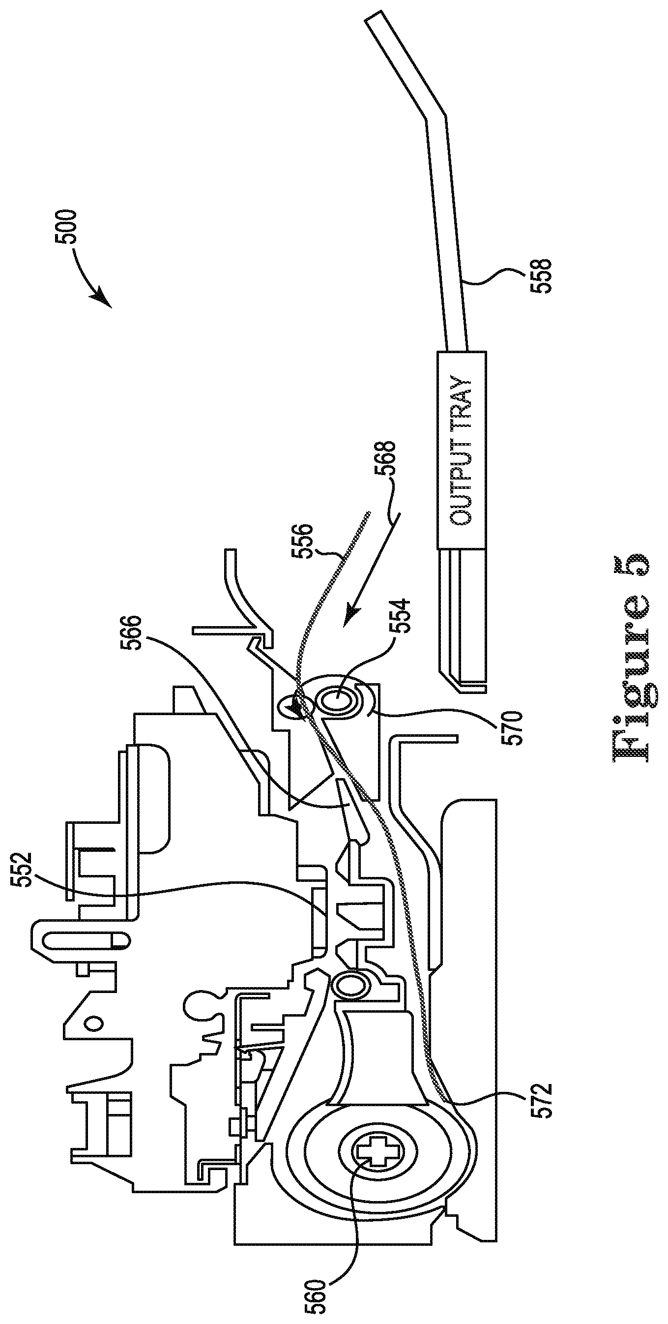 Patent US12472754 Figure 5 – Output roller alterations based on drying times