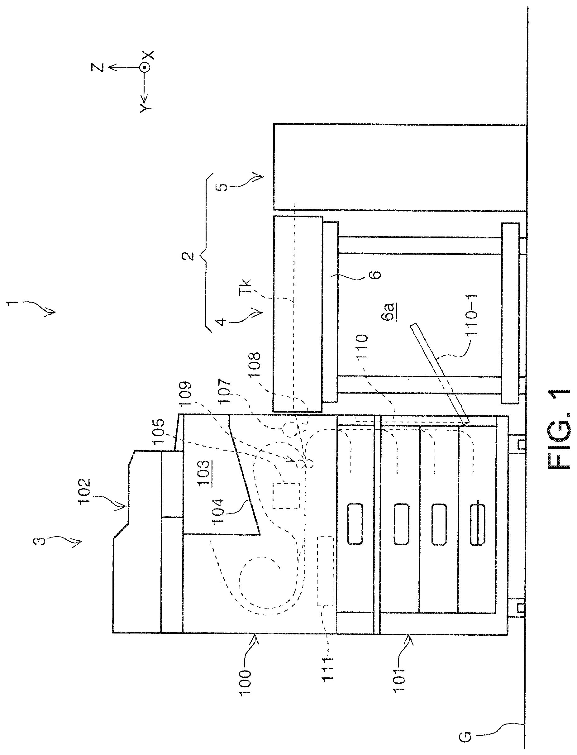 Patent US12472755 Figure 1 – Relay transport device, recording system, and feeding system