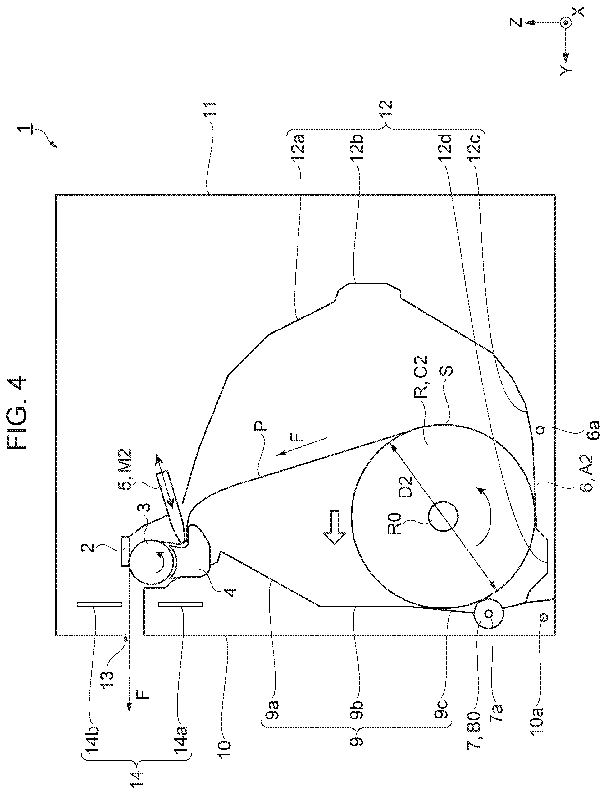 Patent US12472759 Figure 4 – Roll paper printer