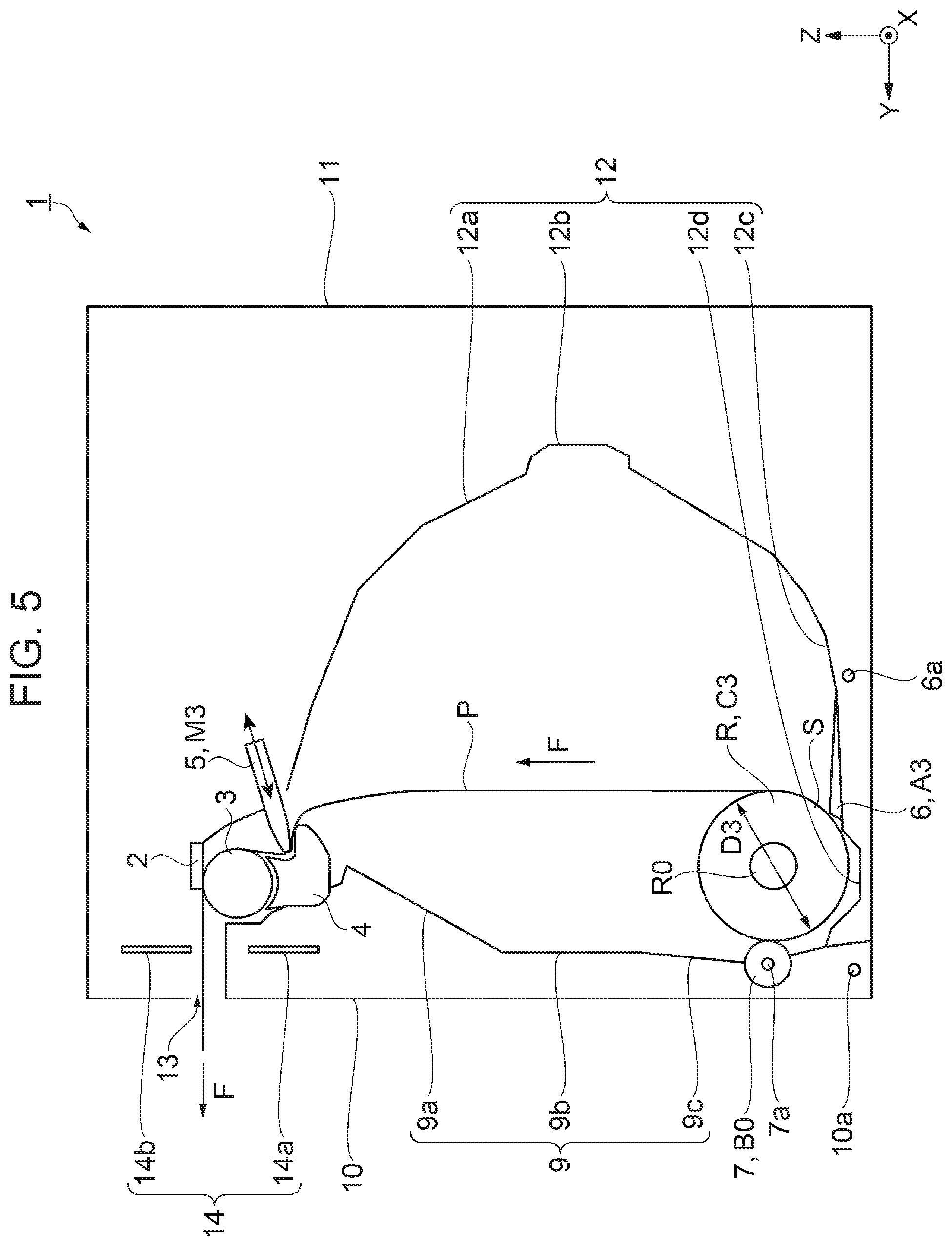 Patent US12472759 Figure 5 – Roll paper printer