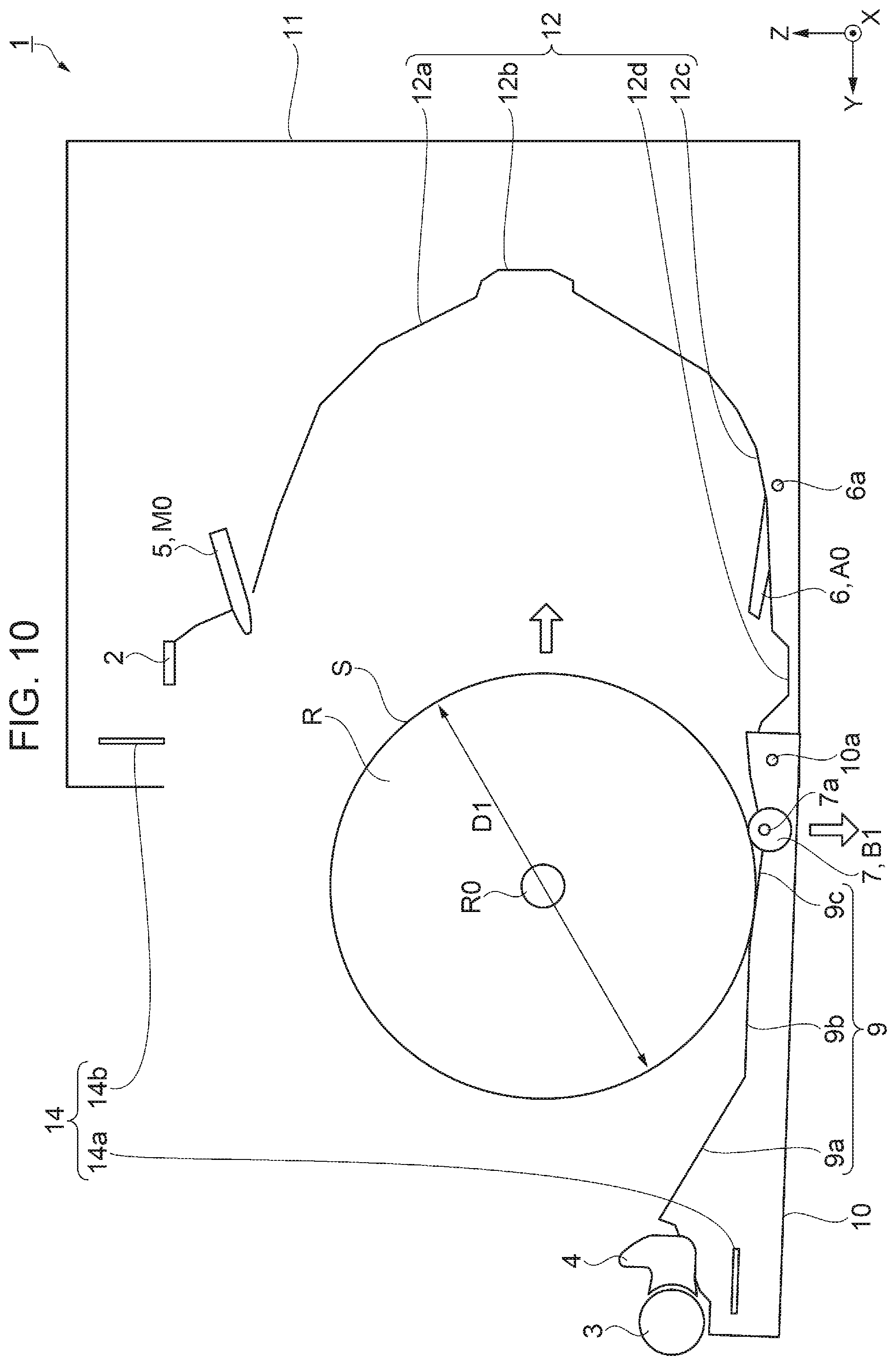 Patent US12472759 Figure 10 – Roll paper printer