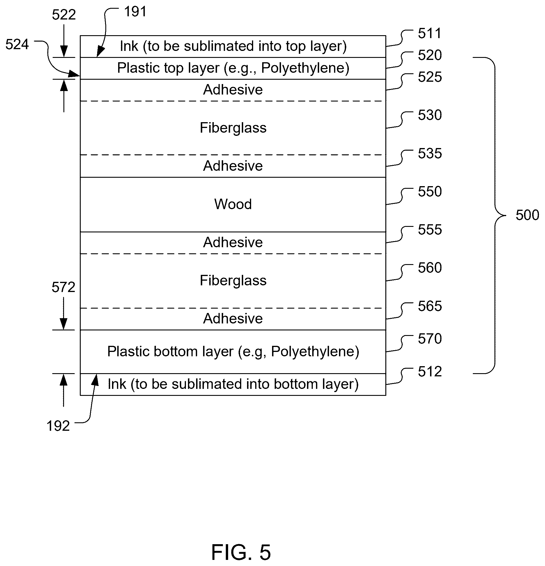 Patent US12472762 Figure 5 – Sublimation of a multi-layer item