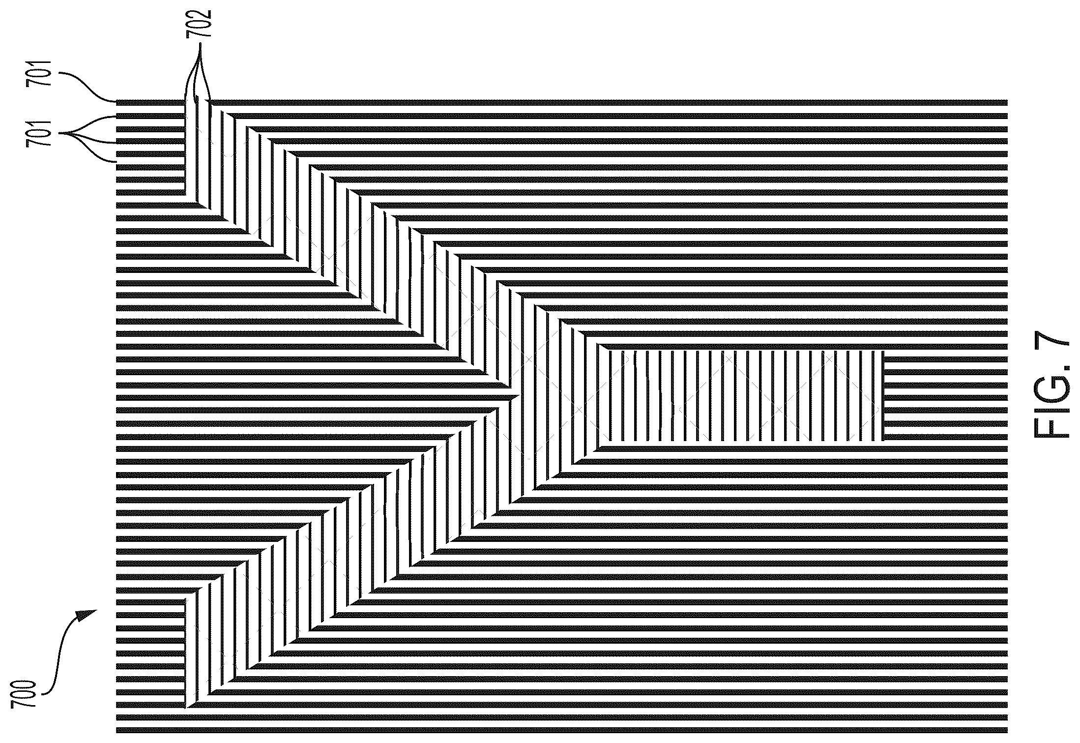Patent US12472765 Figure 7 – Methods of printing document markings with enhanced moiré effects, and documents that exhibit such effects