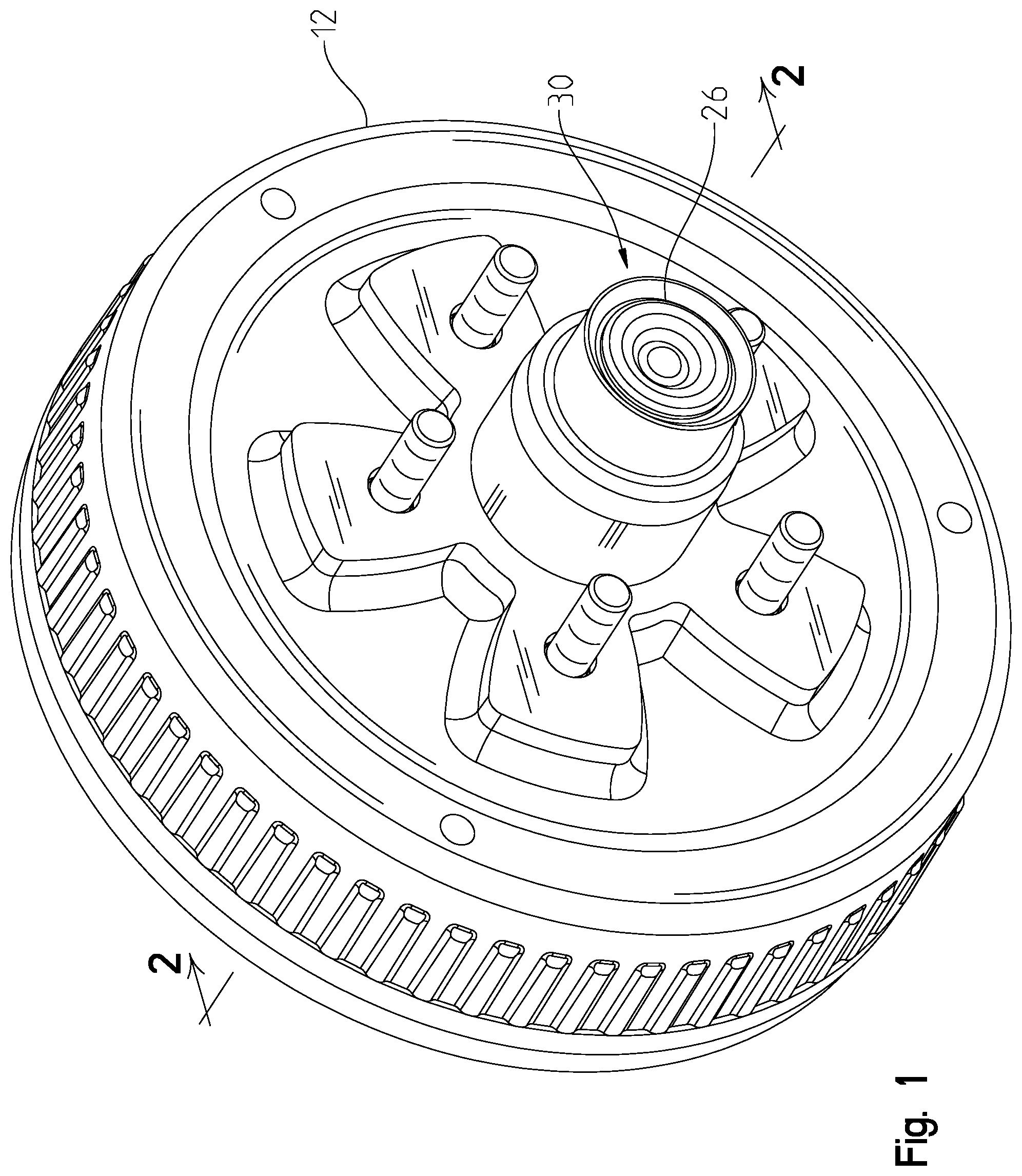 Patent US12472771 — Locking system for a wheel hub — Figure 1
