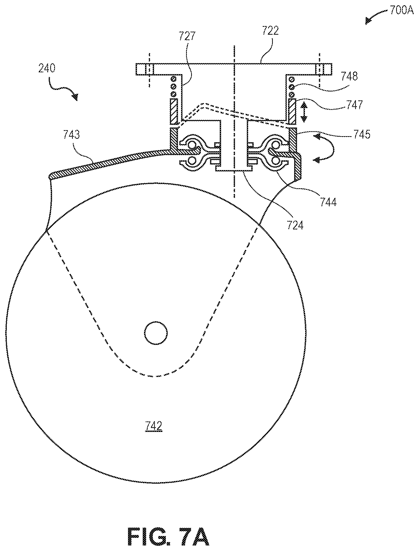 Patent US12472772 Figure 4 – Self-positioning swivel caster mechanisms
