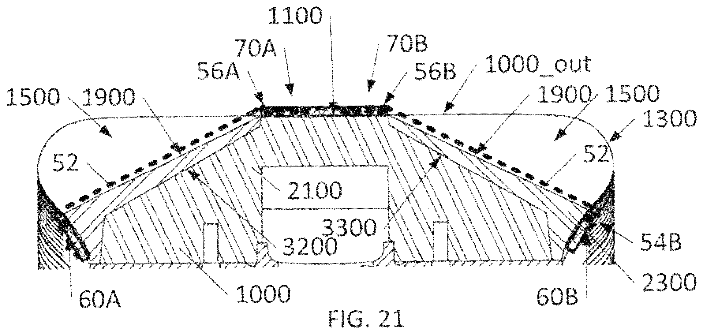 Patent US12472775 Figure 14 – Tire comprising a durable stiffening structure