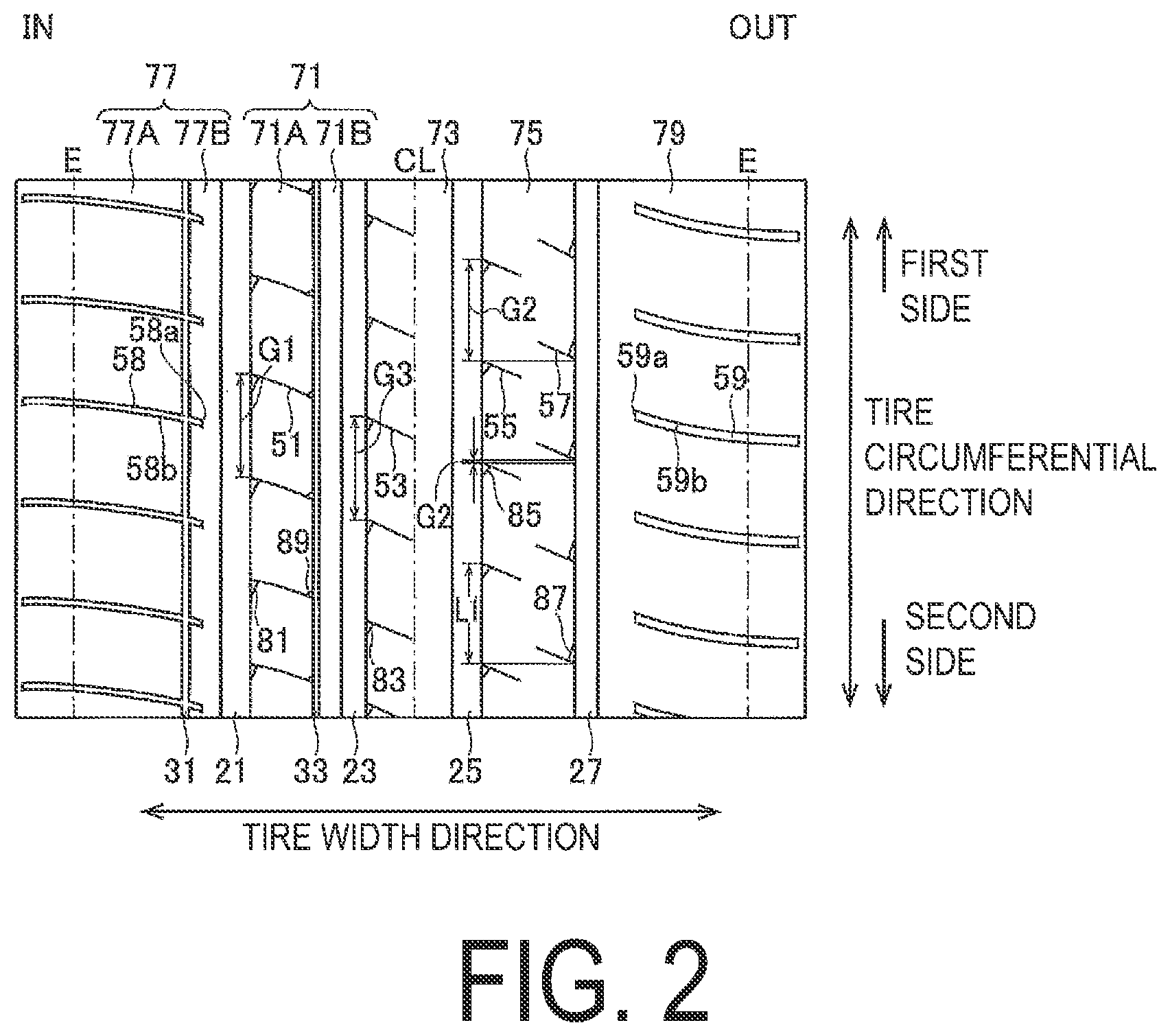 Patent US12472778 Figure 2 – Tire