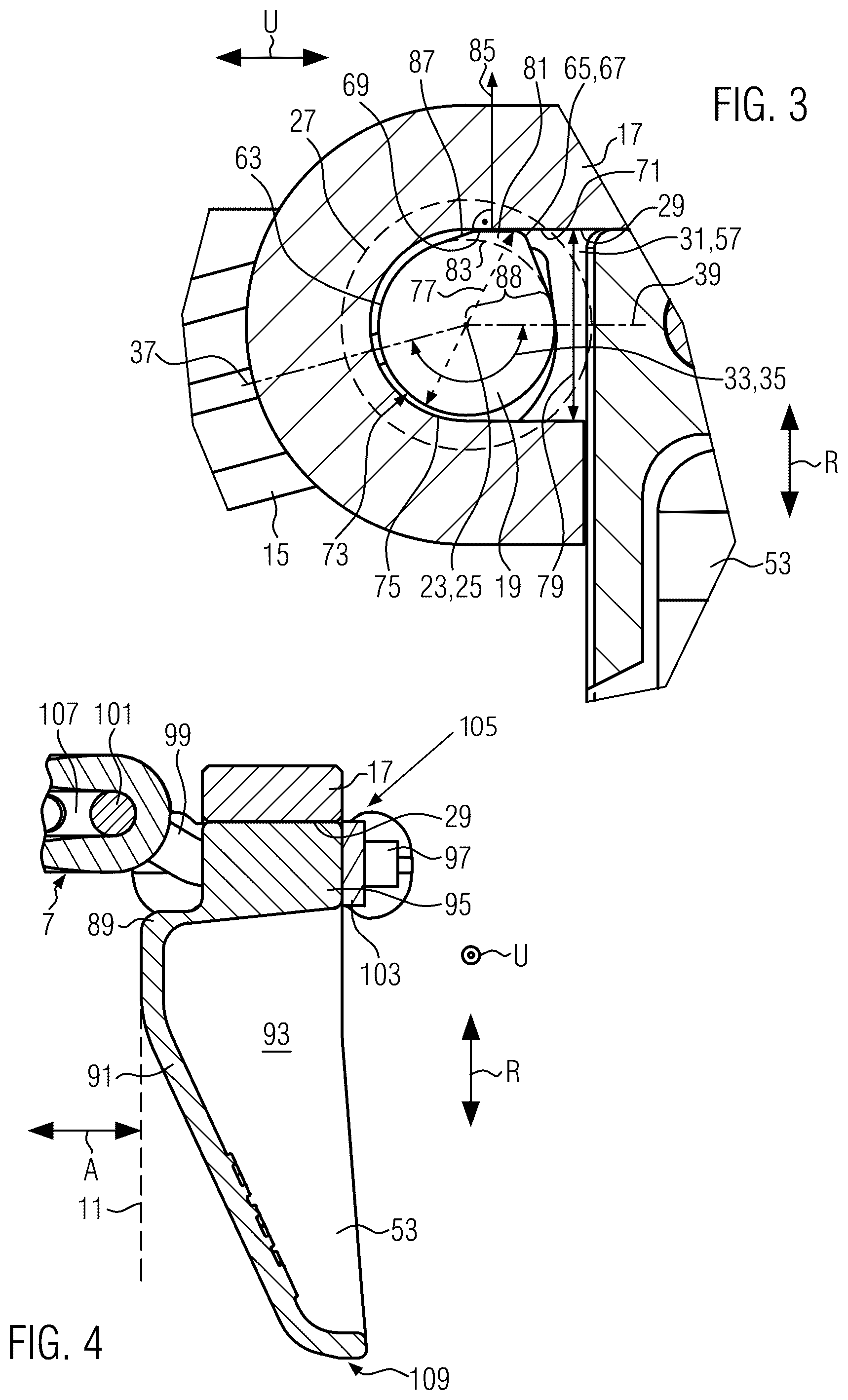 Patent US12472782 Figure 2 – Anti-skid chain having a rotation-blocking element between adjacent chain links