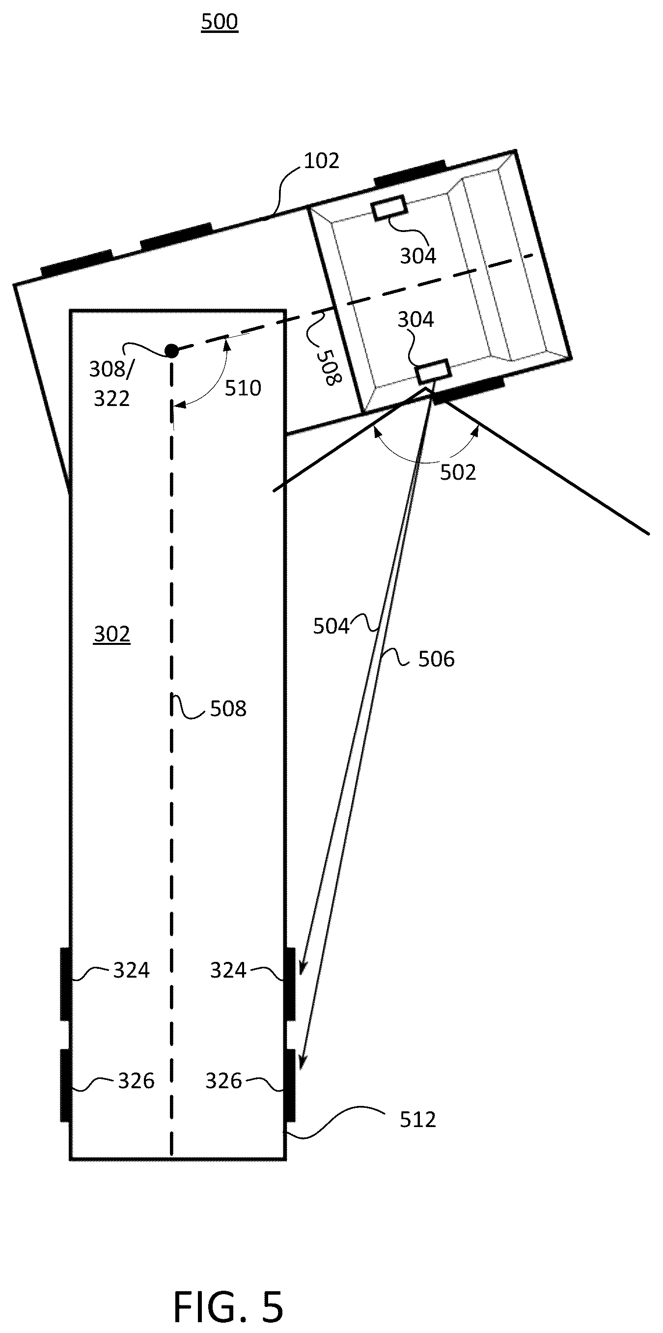 Patent US12472784 Figure 5 – Systems and methods of monitoring and control for trailer dynamics