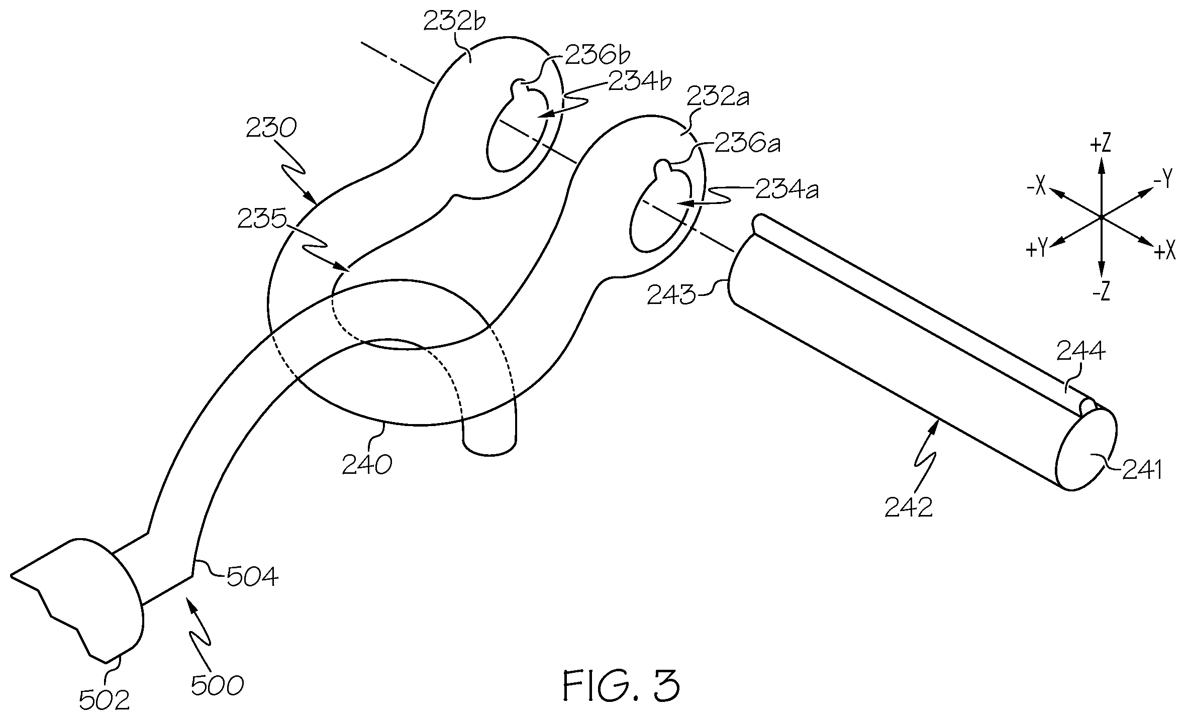 Patent US12472785 Figure 3 – Collapsing tow hook assemblies and vehicles including same