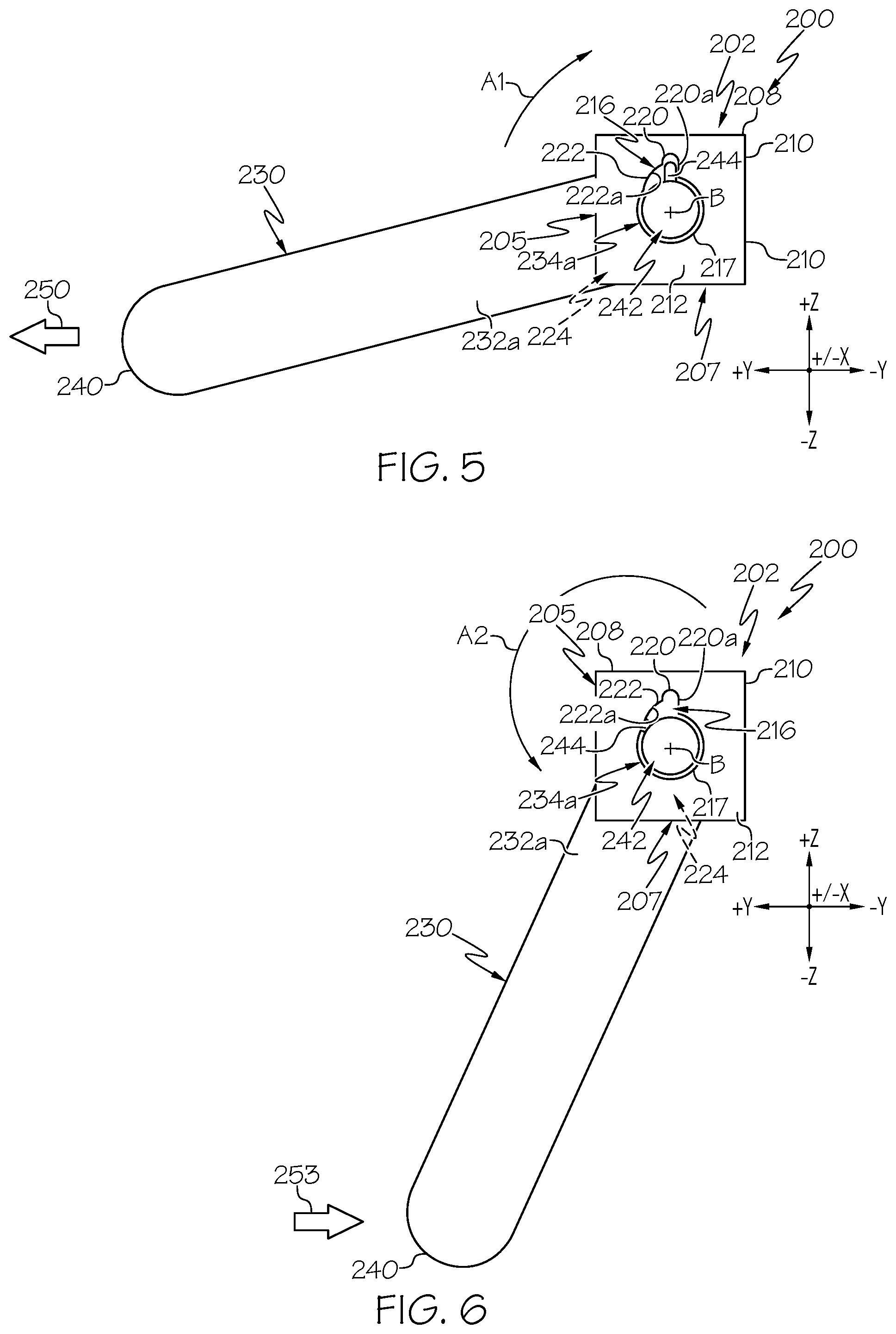 Patent US12472785 Figure 5 – Collapsing tow hook assemblies and vehicles including same