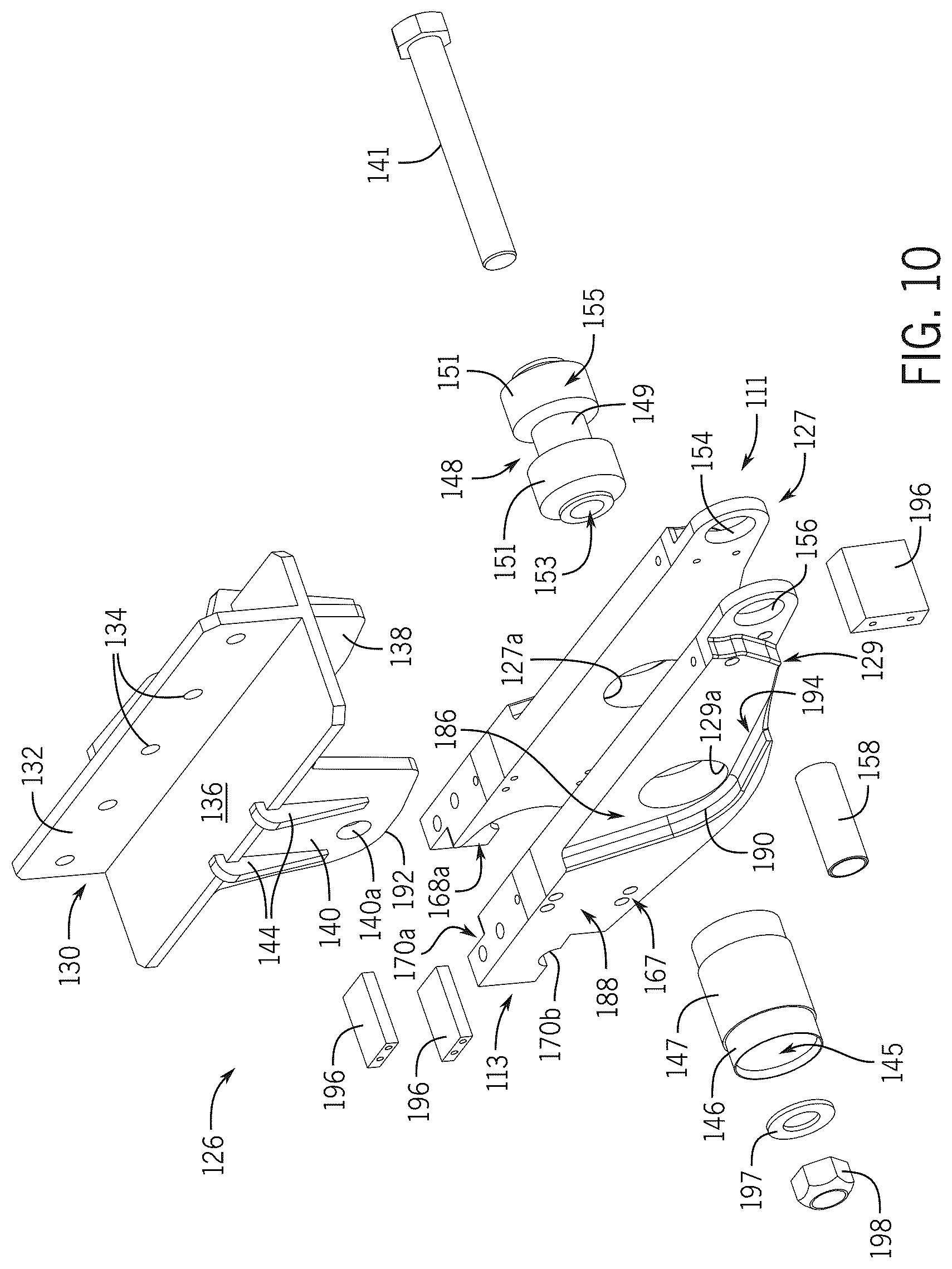 Patent US12472787 Figure 8 – Load equalizer assembly for tandem steer suspension