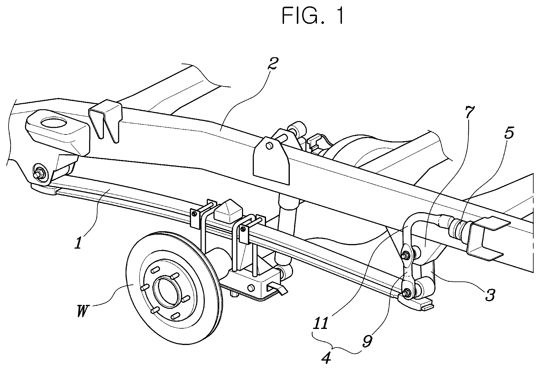 Patent US12472788 Figure 1 – Vehicle suspension