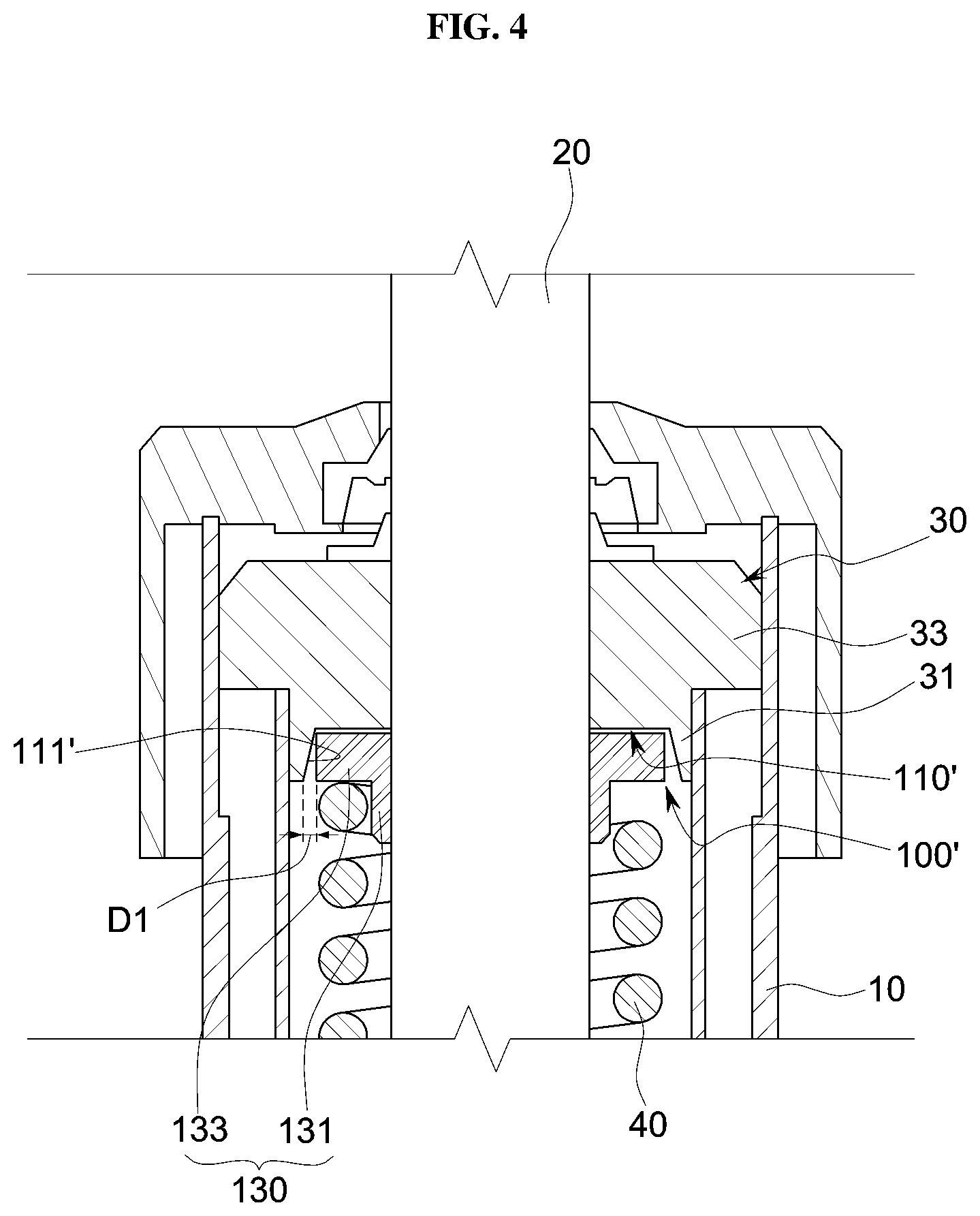 Patent US12472789 Figure 4 – Hydraulic stopping damper