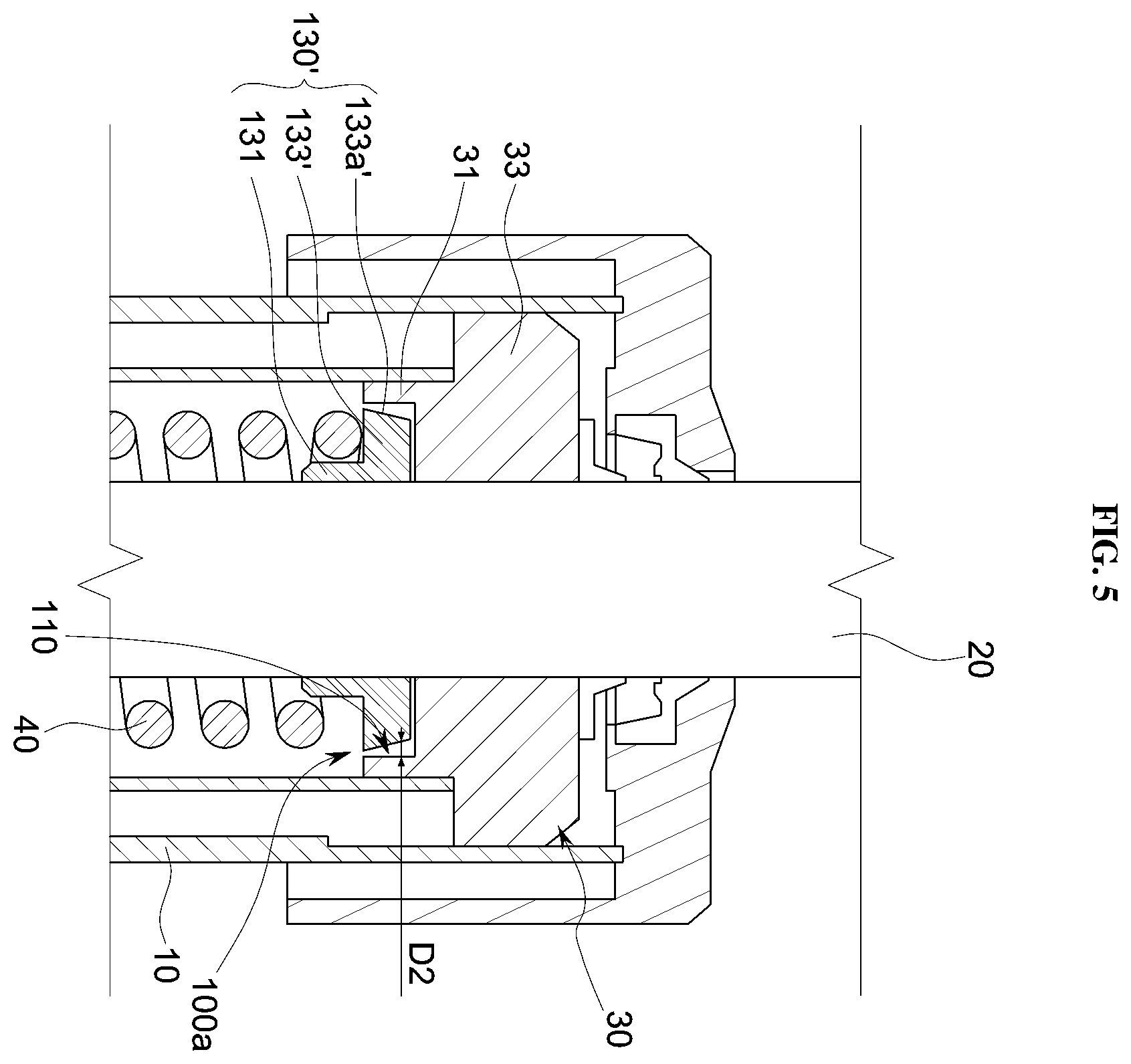 Patent US12472789 Figure 5 – Hydraulic stopping damper