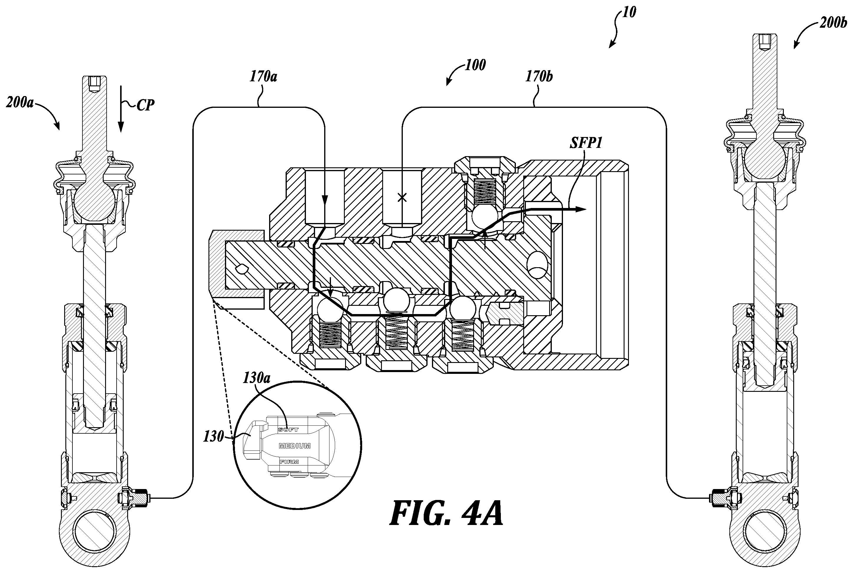 Patent US12472794 Figure 8 – Pneumatic control for dynamic anti-roll bar link system