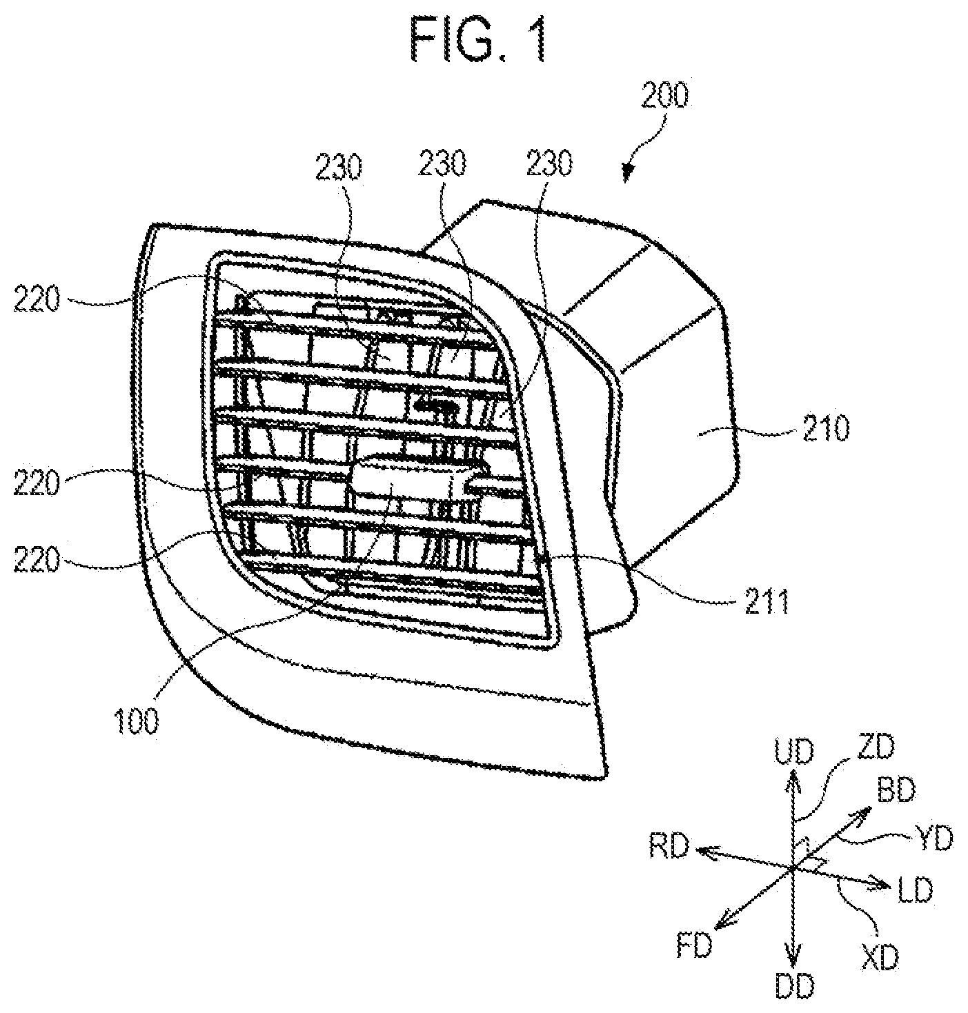 Patent US12472797 Figure 1 – Adjustment knob for vehicle air vent