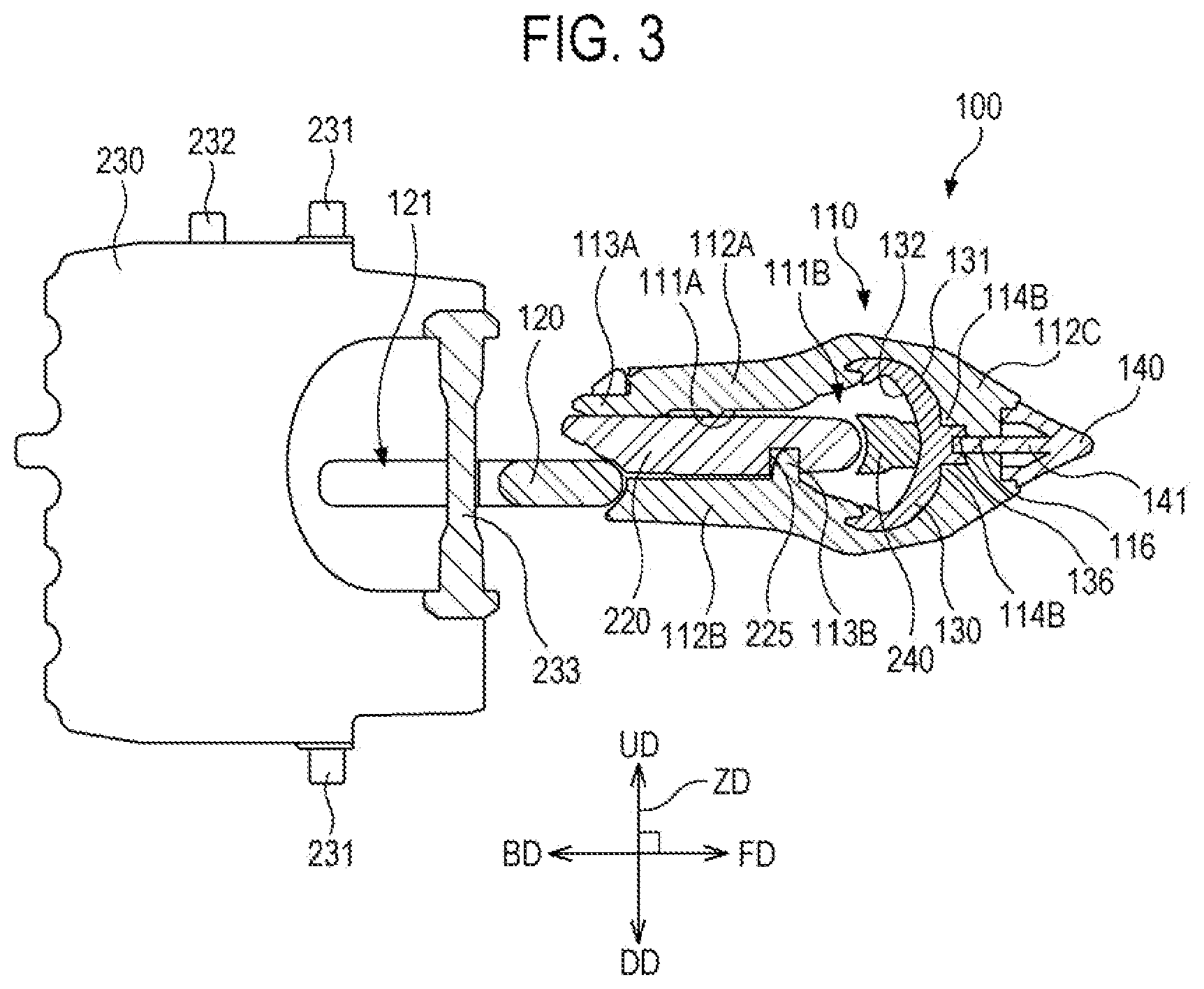 Patent US12472797 Figure 3 – Adjustment knob for vehicle air vent