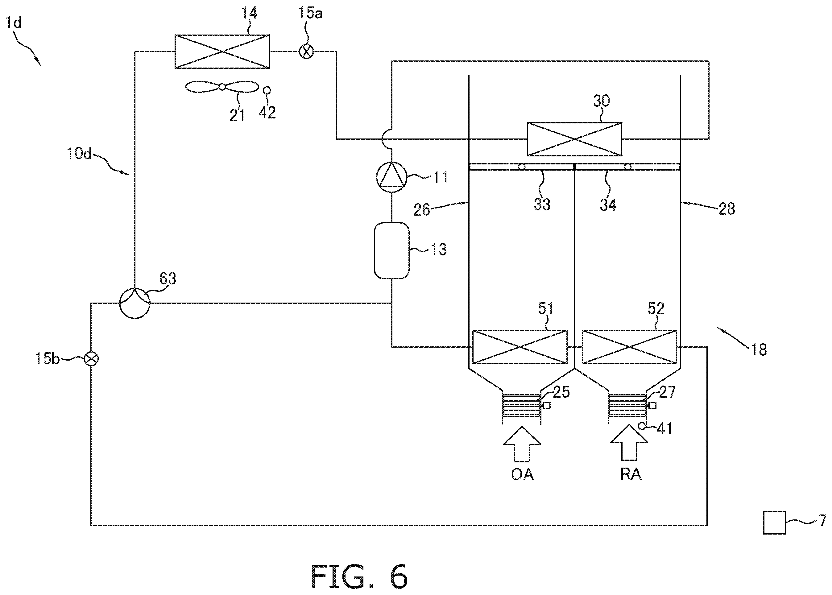 Patent US12472800 Figure 6 – Refrigeration cycle device for vehicle