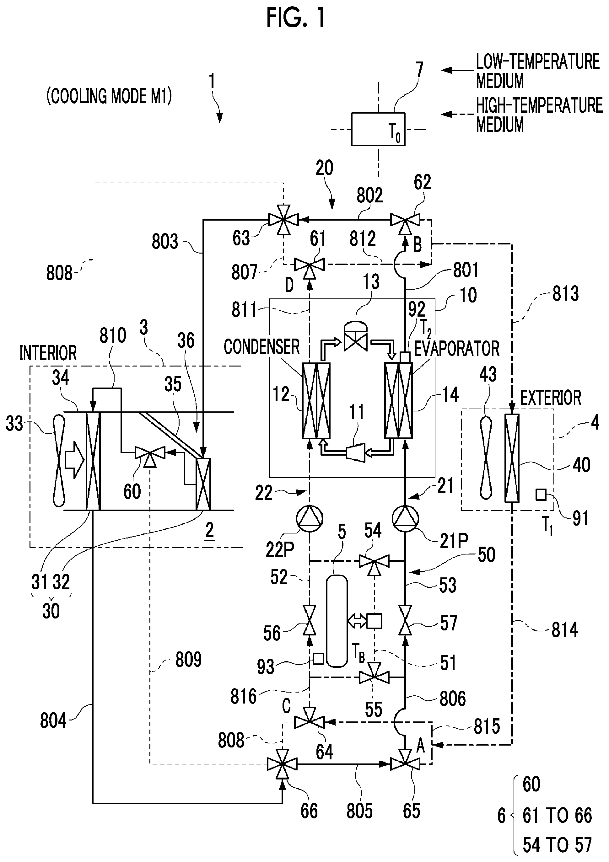 Patent US12472801 Figure 1 – Vehicle air conditioning system and vehicle air conditioning method