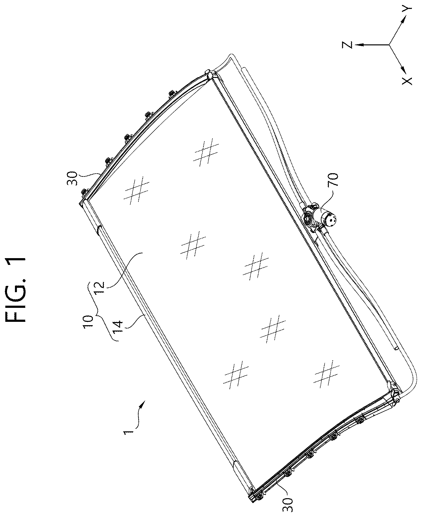 Patent US12472803 — Shaft assembly, apparatus for shading window and apparatus for luggage screen of automobile having shaft assembly — Figure 1