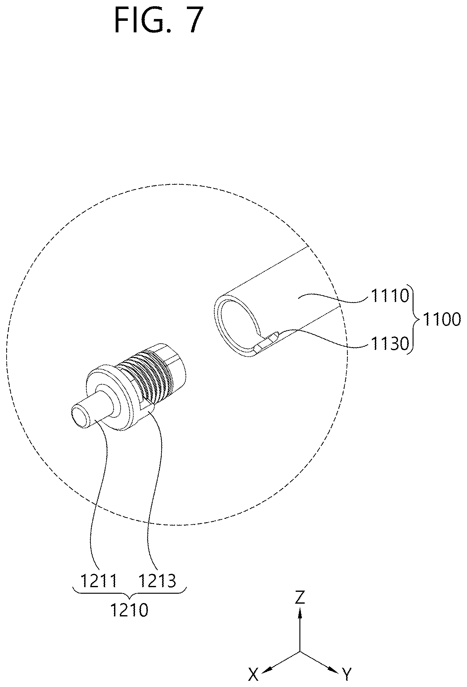 Patent US12472803 Figure 7 – Shaft assembly, apparatus for shading window and apparatus for luggage screen of automobile having shaft assembly