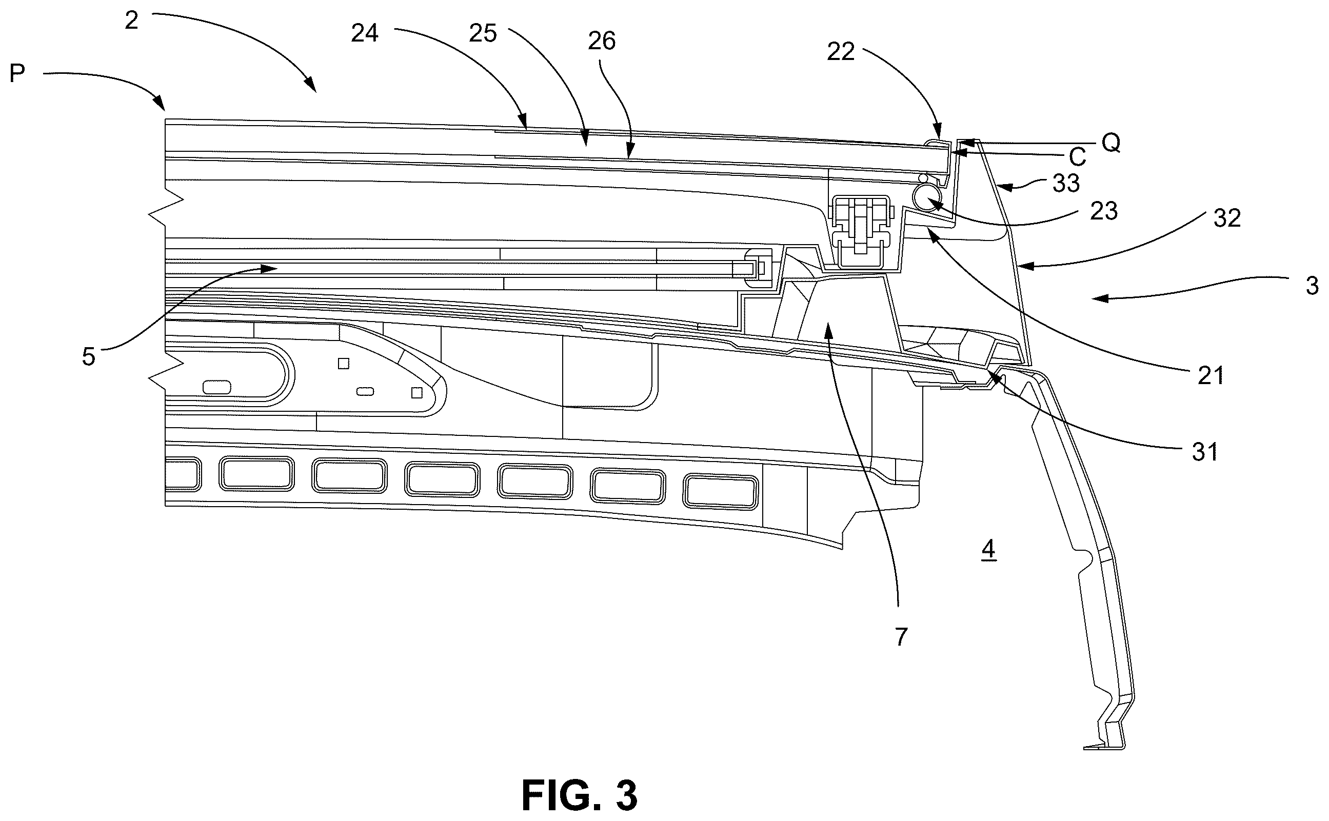 Patent US12472804 Figure 3 – Liftable roof for recreational vehicles