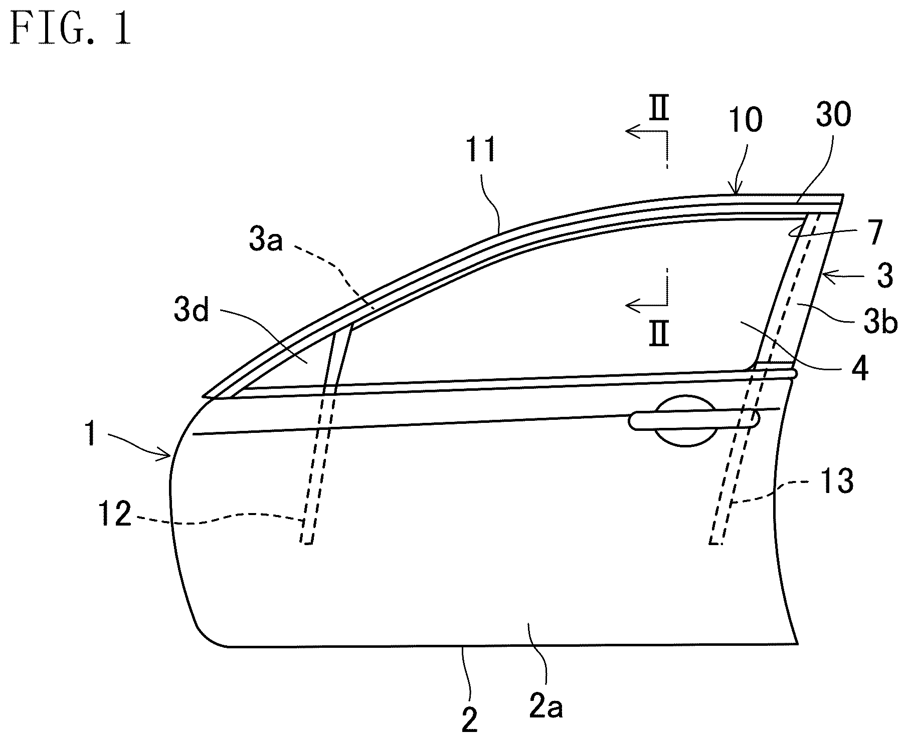 Patent US12472805 — Glass run for automotive door — Figure 1