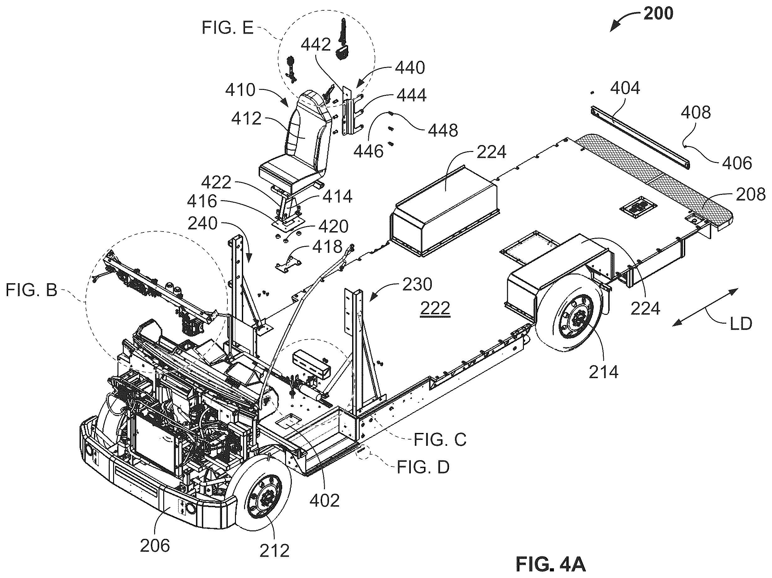 Patent US12472807 Figure 5 – Land vehicles incorporating cradles for supporting electrical devices and components therefor