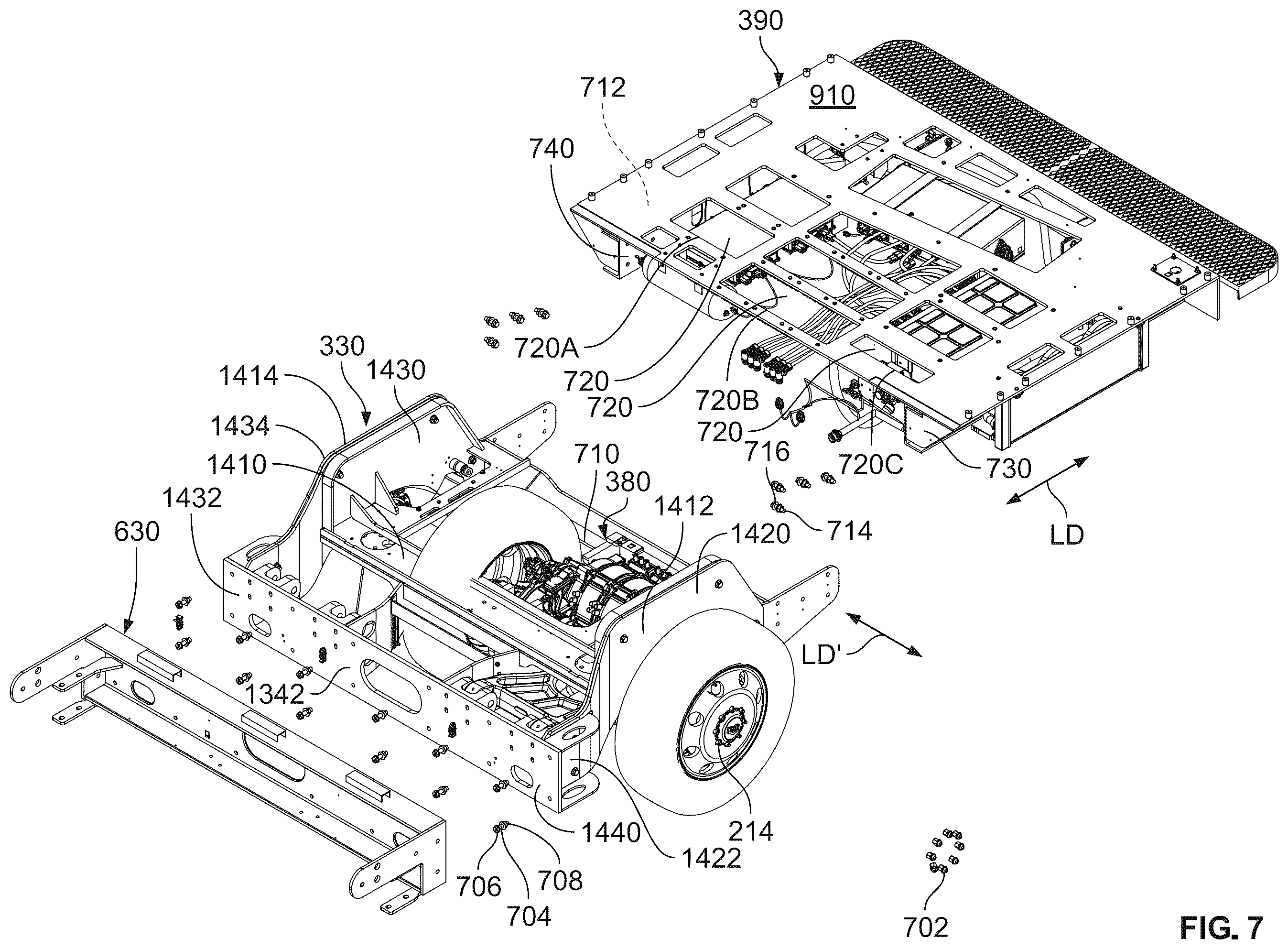 Patent US12472807 Figure 9 – Land vehicles incorporating cradles for supporting electrical devices and components therefor