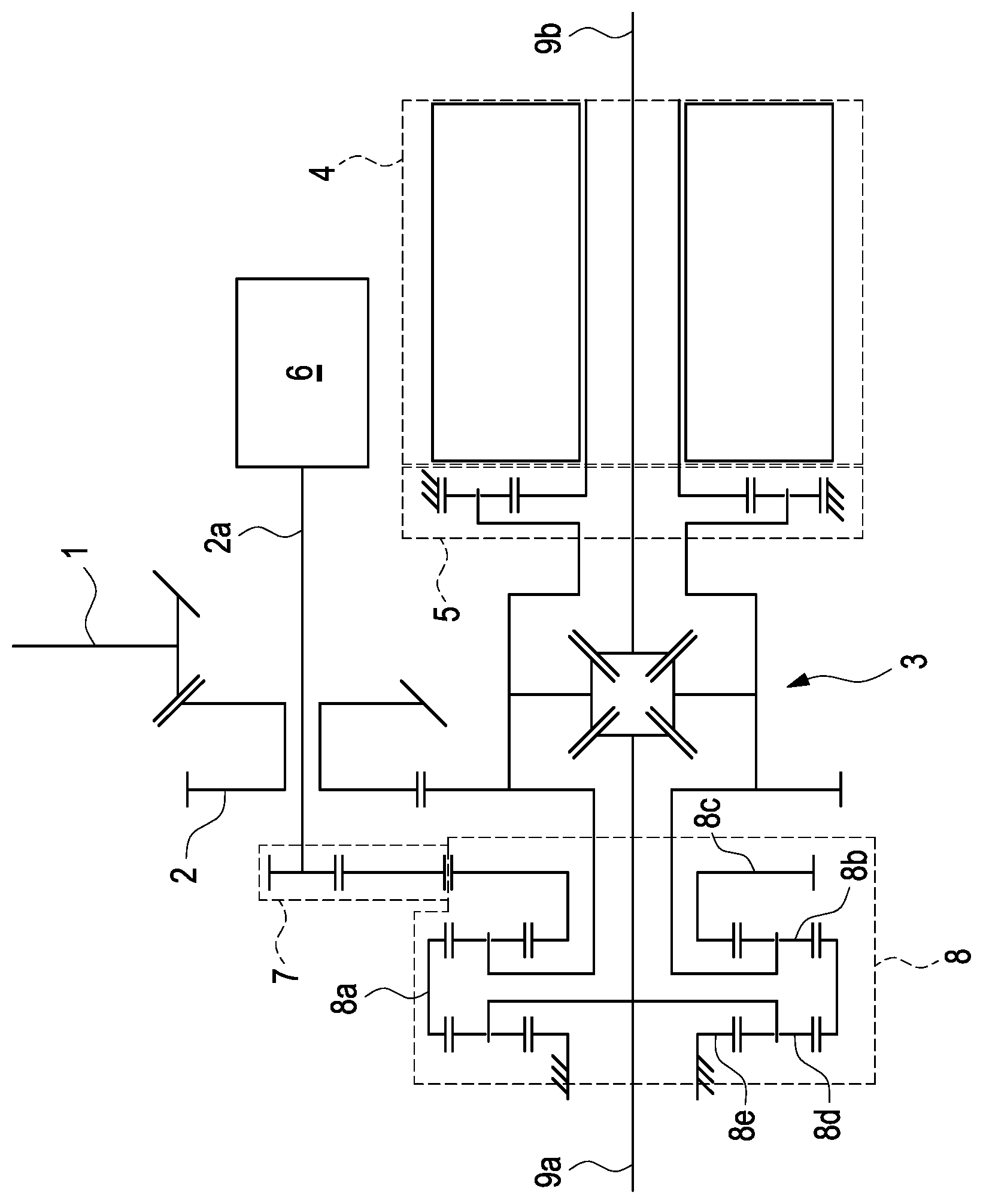Patent US12472809 Figure 1 – Hybrid rear axle drive