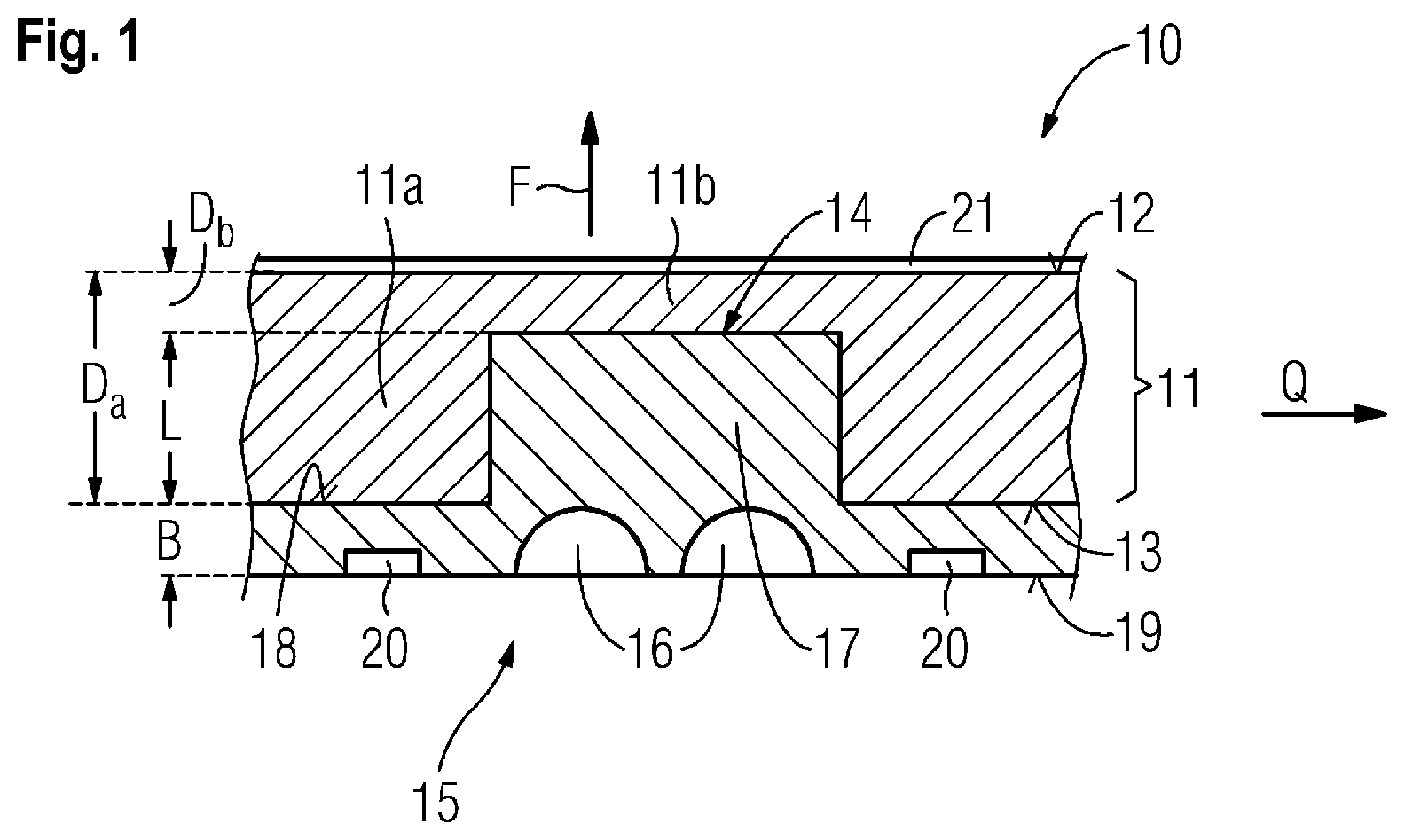 Patent US12472817 Figure 1 – Shaped part and method for producing a shaped part