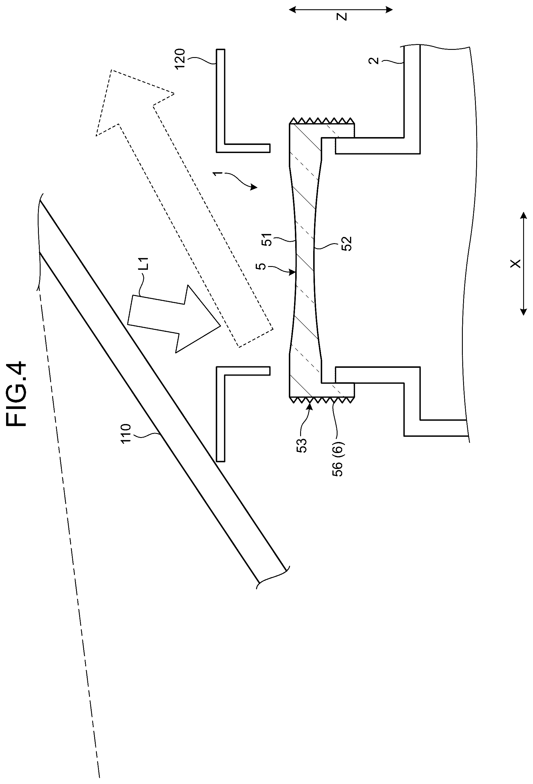 Patent US12472821 Figure 4 – Vehicle display device
