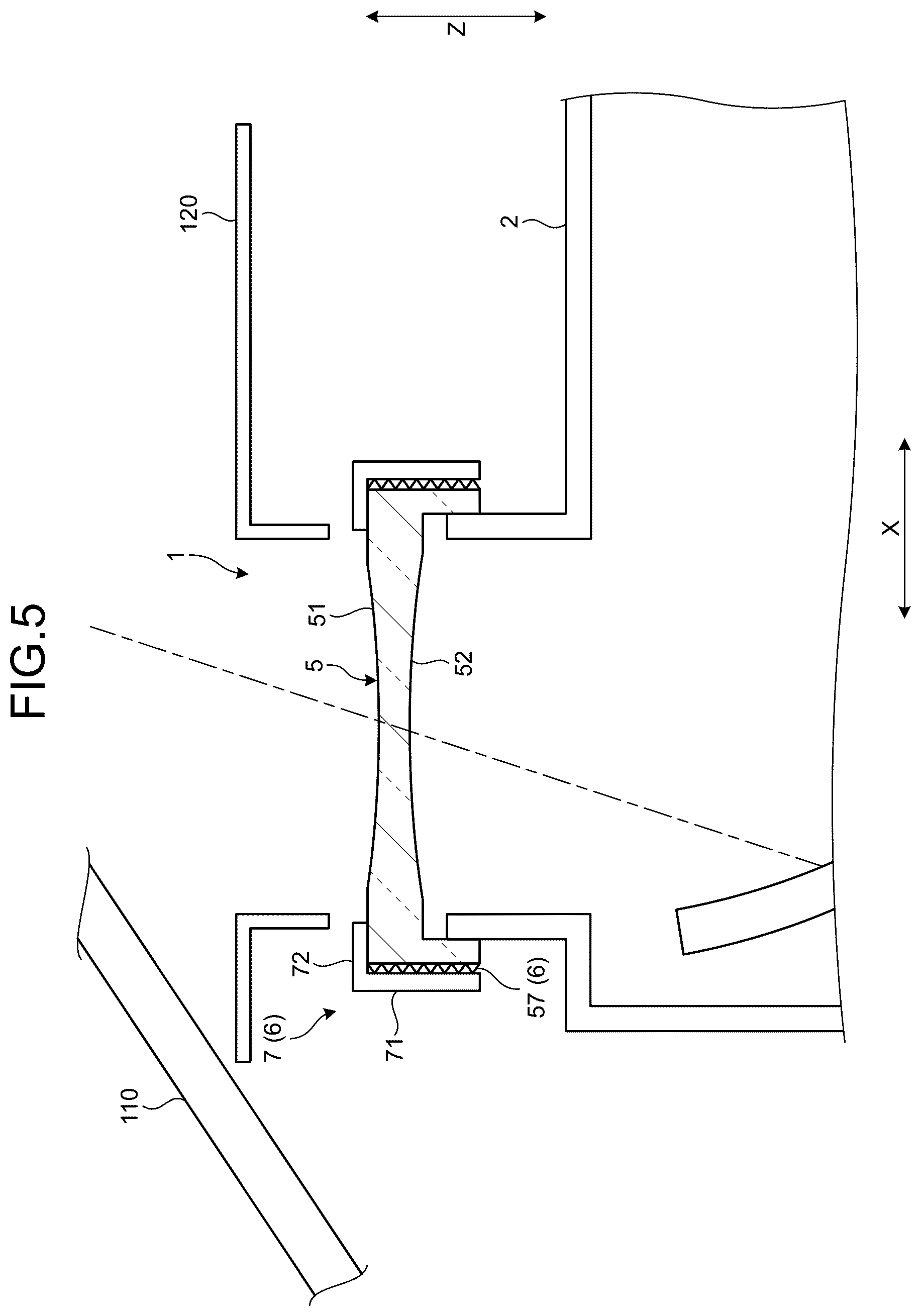 Patent US12472821 Figure 5 – Vehicle display device