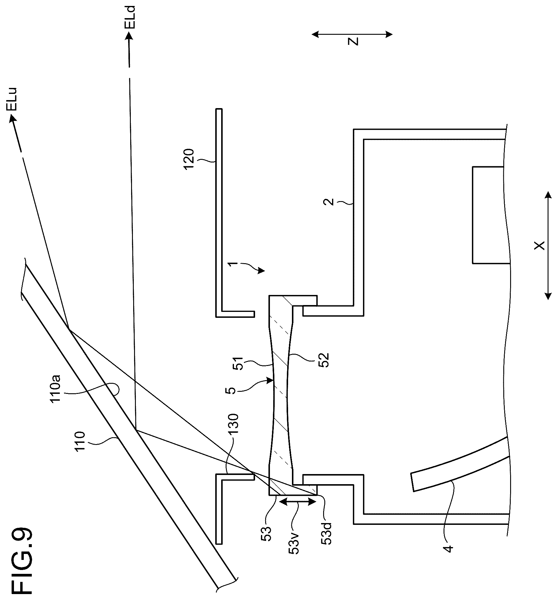 Patent US12472821 Figure 9 – Vehicle display device