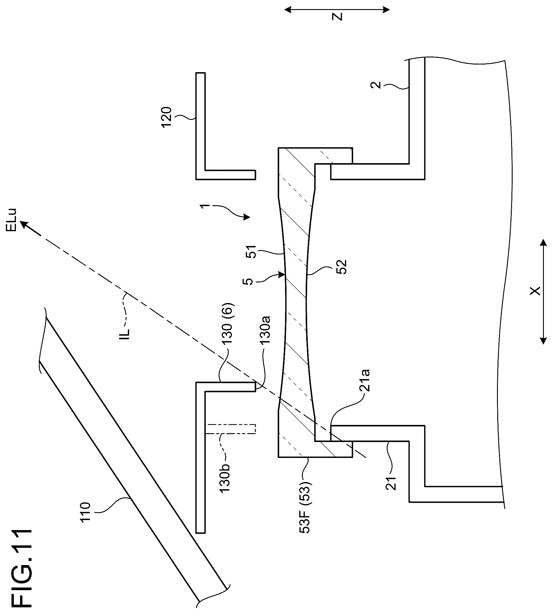 Patent US12472821 Figure 11 – Vehicle display device