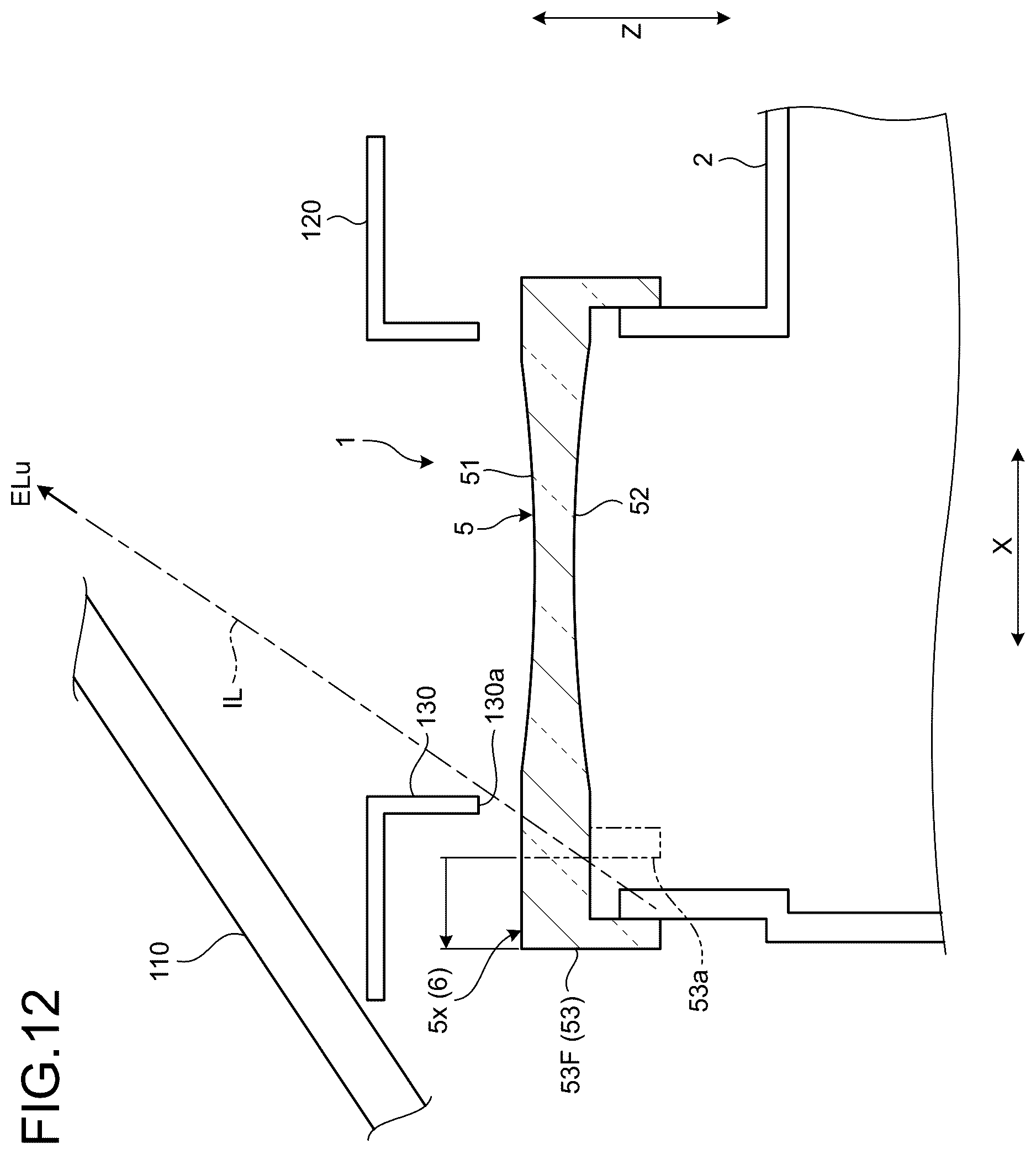 Patent US12472821 Figure 12 – Vehicle display device