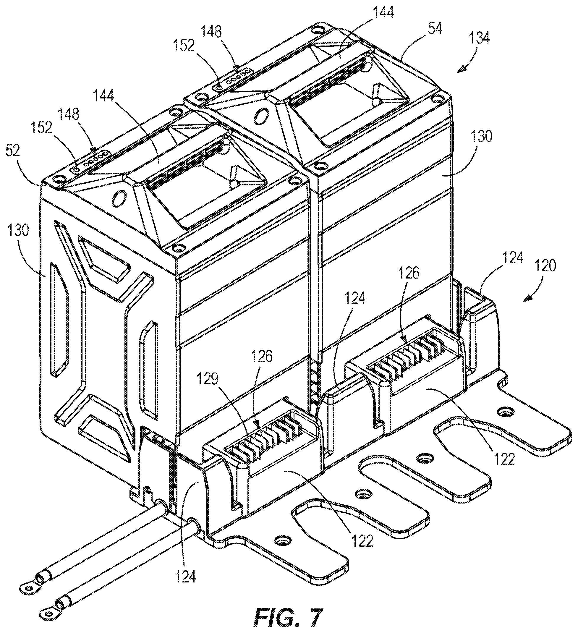 Patent US12472839 Figure 7 – Power source and control system for a lawn mower