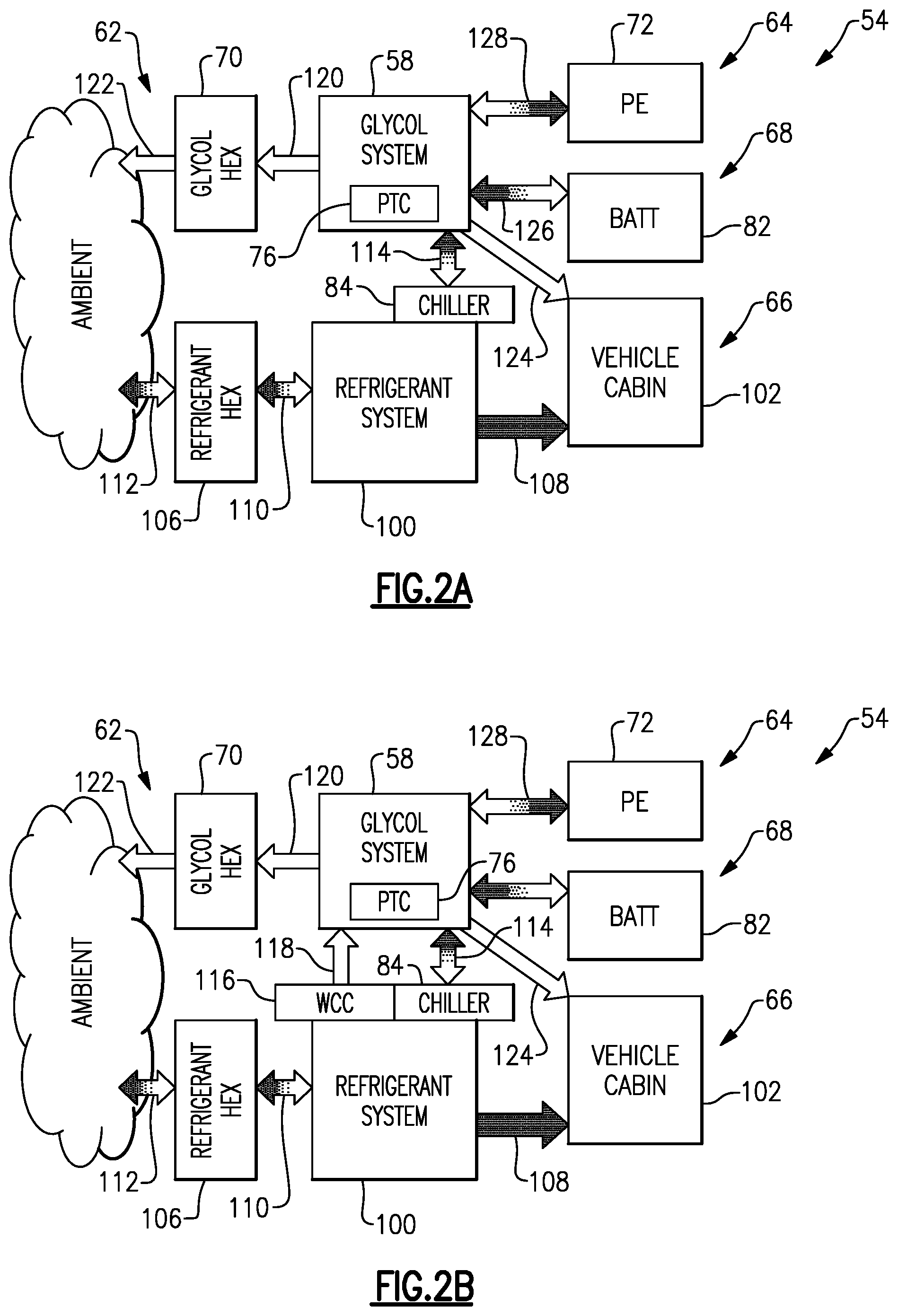Patent US12472846 Figure 2 – Thermal management system for electrified vehicle using power electronics heat for heating a battery